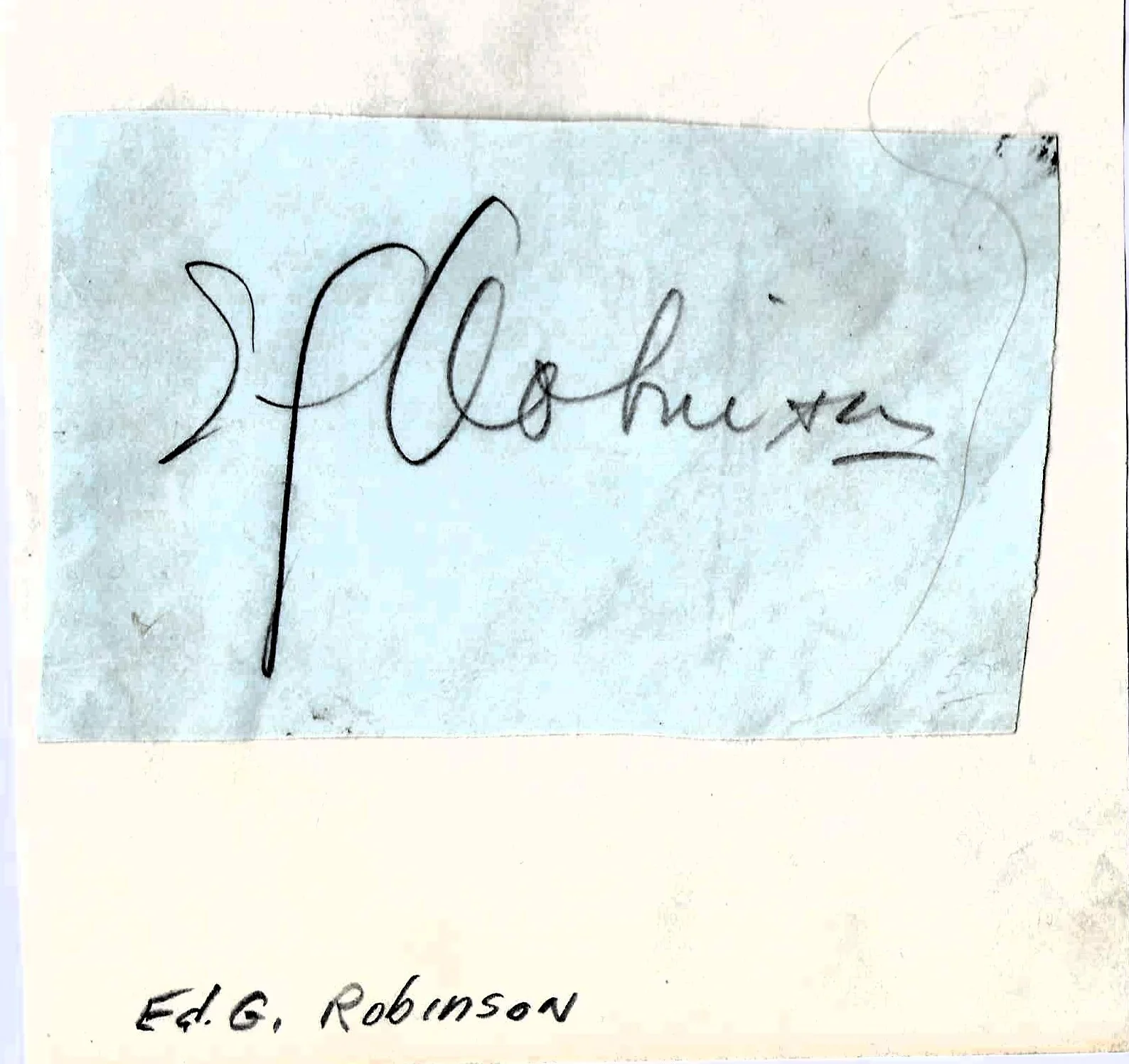 EDWARD G. ROBINSON signature piece with 8x10 photo LITTLE CAESAR with COA, изображение 2