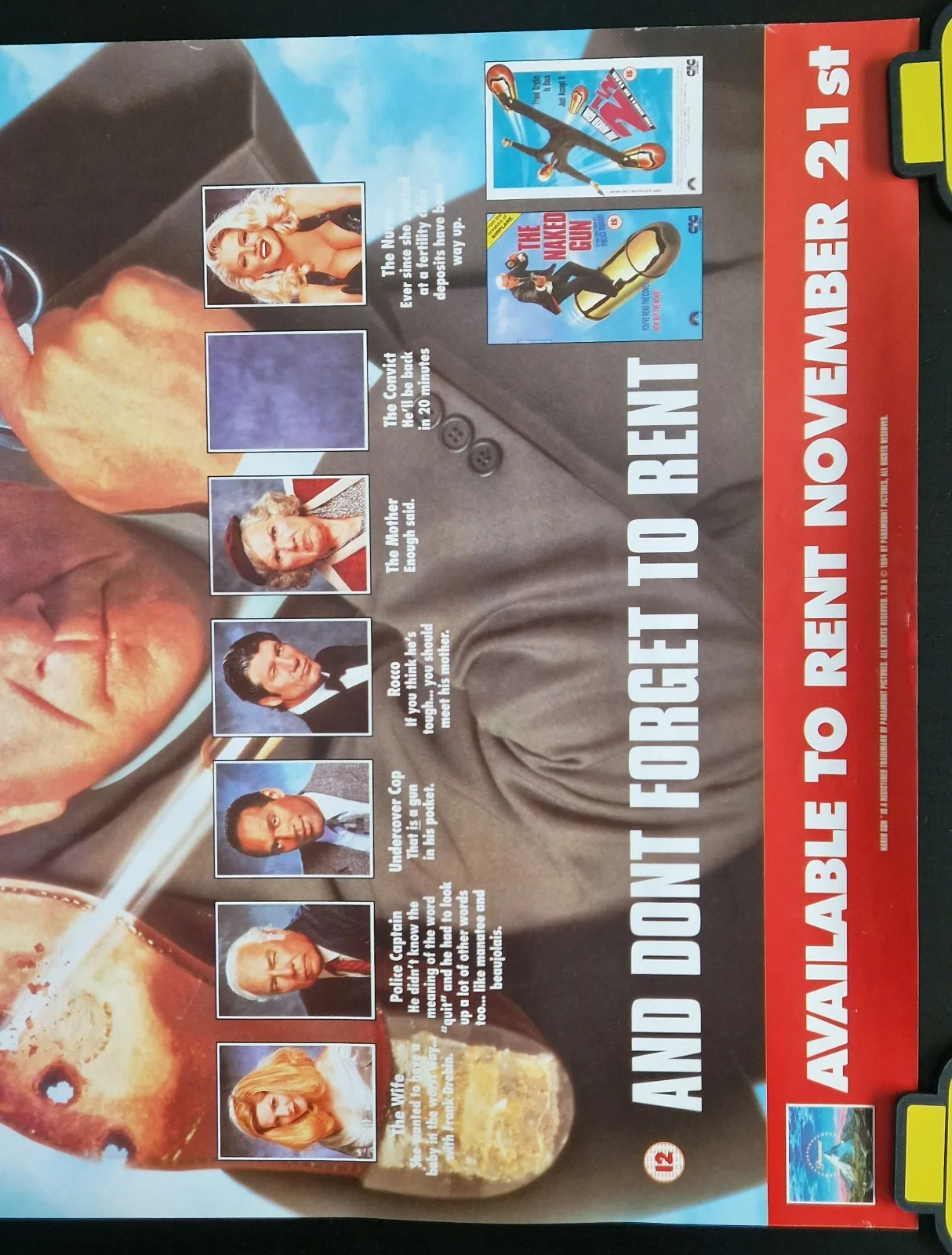 Naked Gun 33⅓ The Final Insult 1993 VHS Video Store Promo Poster – A2, изображение 3