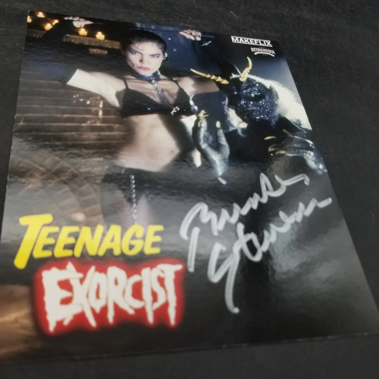 “Teenage Exorcist" Brinke Stevens Hand Signed Promo Card 5x6, image 2