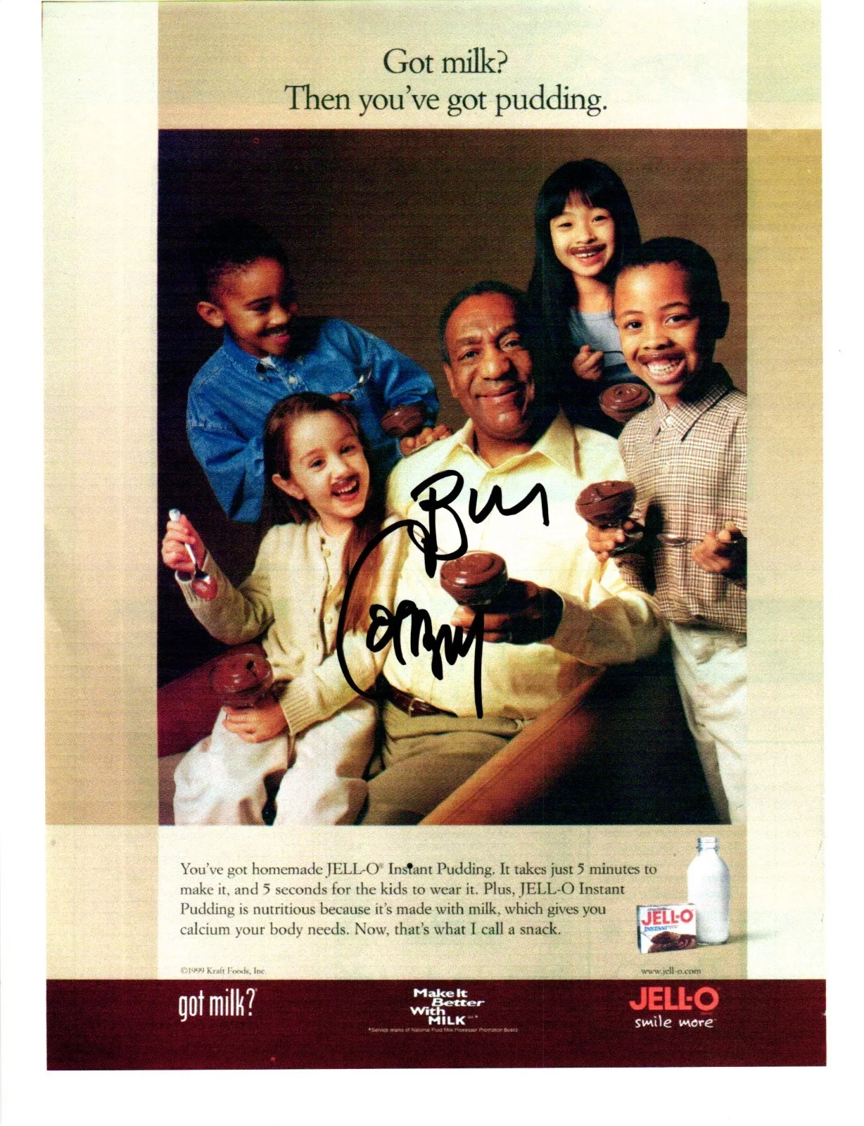 Bill Cosby — Bill Cosby Signed Got Milk Ad 8.5x11 Photo