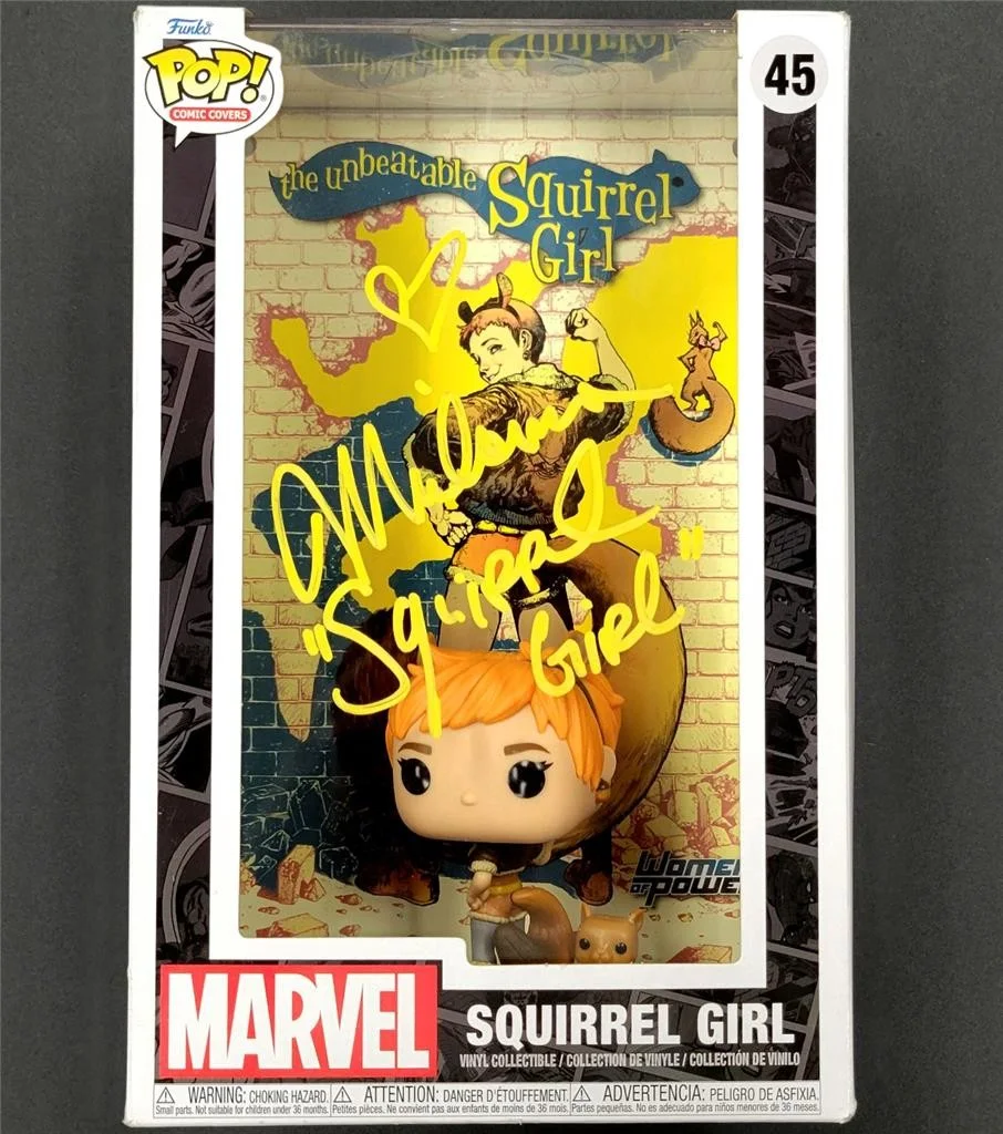 Milana Vayntrub — Milana Vayntrub signed Marvel "Squirrel Girl" Comic Cove Funko Pop 45 ~ JSA
