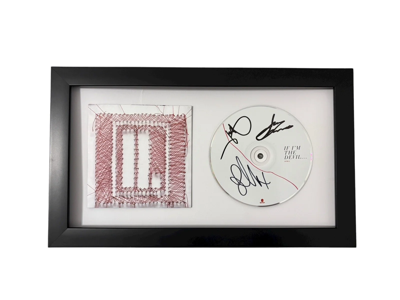 LETLIVE. SIGNED AUTOGRAPH IF I’M THE DEVIL FRAMED CD JASON +2 w/ PROOF JSA COA, image 3