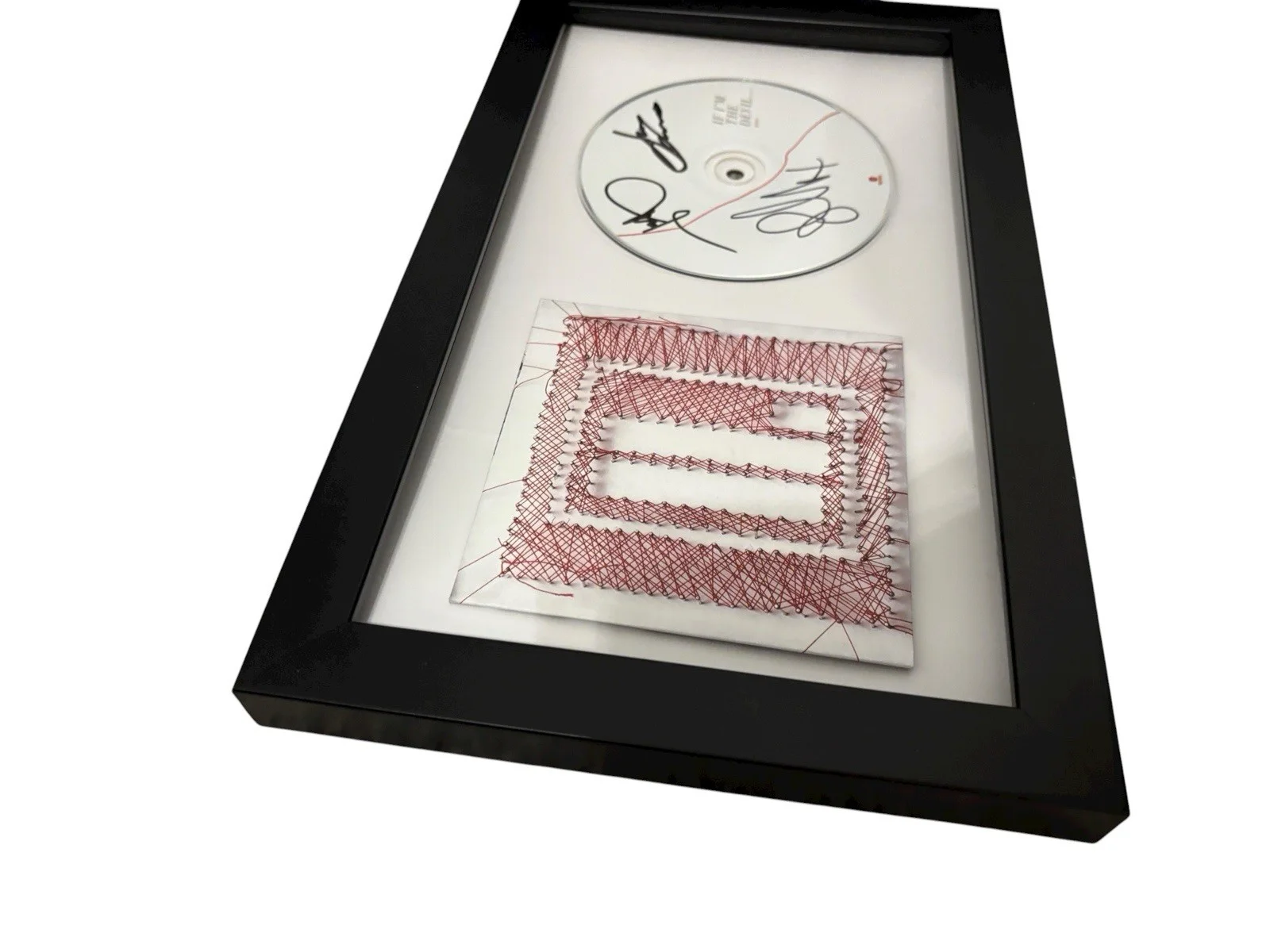 LETLIVE. SIGNED AUTOGRAPH IF I’M THE DEVIL FRAMED CD JASON +2 w/ PROOF JSA COA, image 4