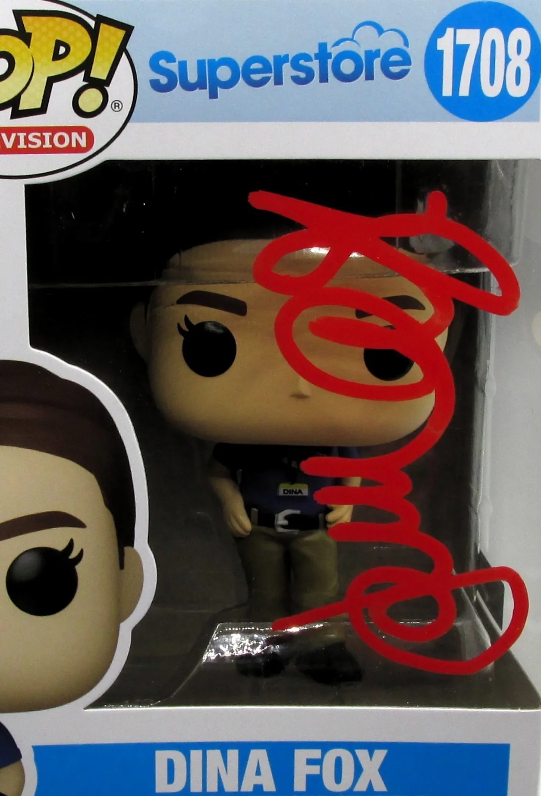 Lauren Ash — Dina Fox (Lauren Ash) Signed Funko In Case With COA (151770) (Superstore), image 3