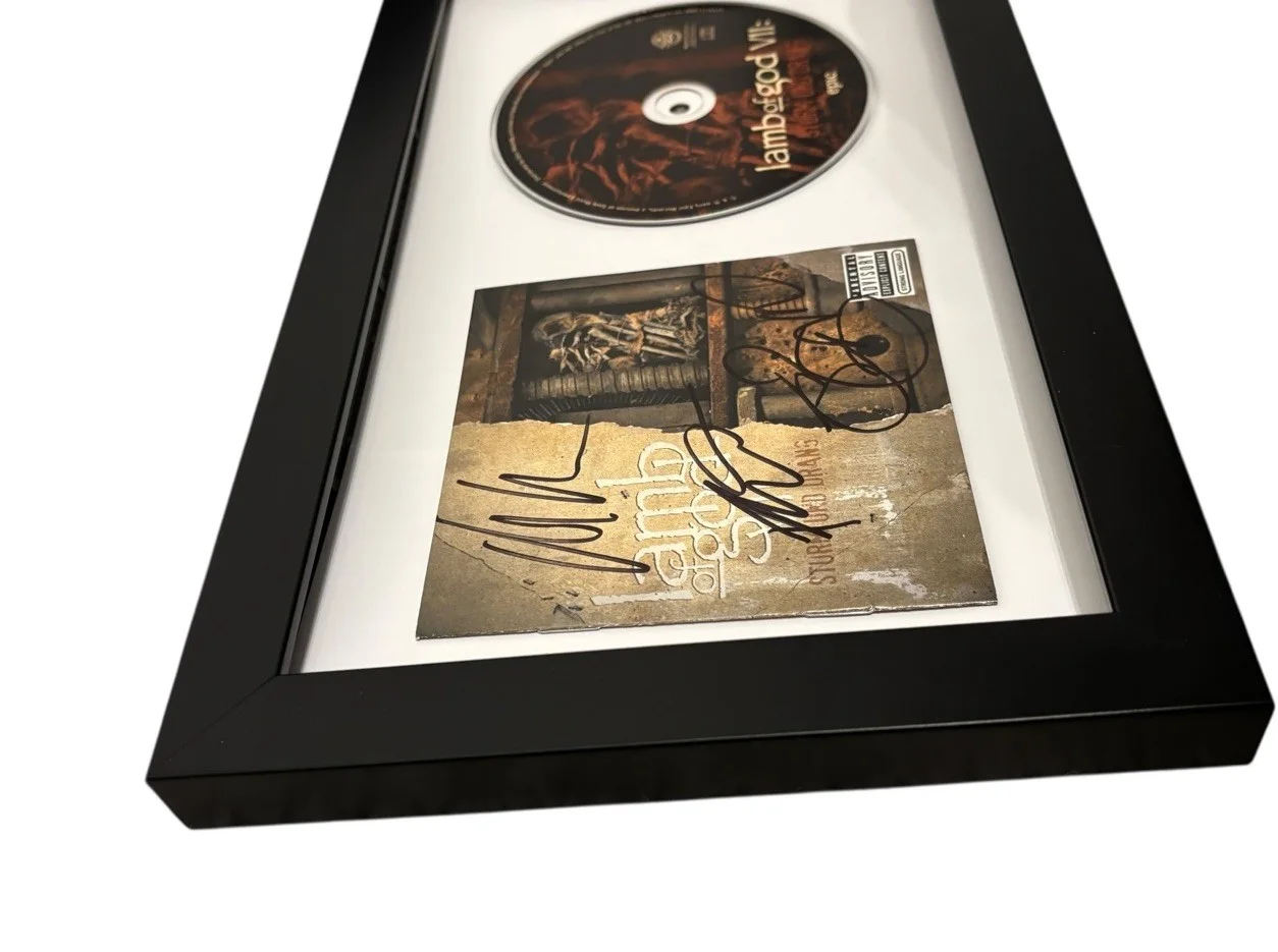 LAMB OF GOD SIGNED AUTOGRAPH x3 VII: STURM UND DRANG FRAMED CD RANDY +2 JSA COA, изображение 4