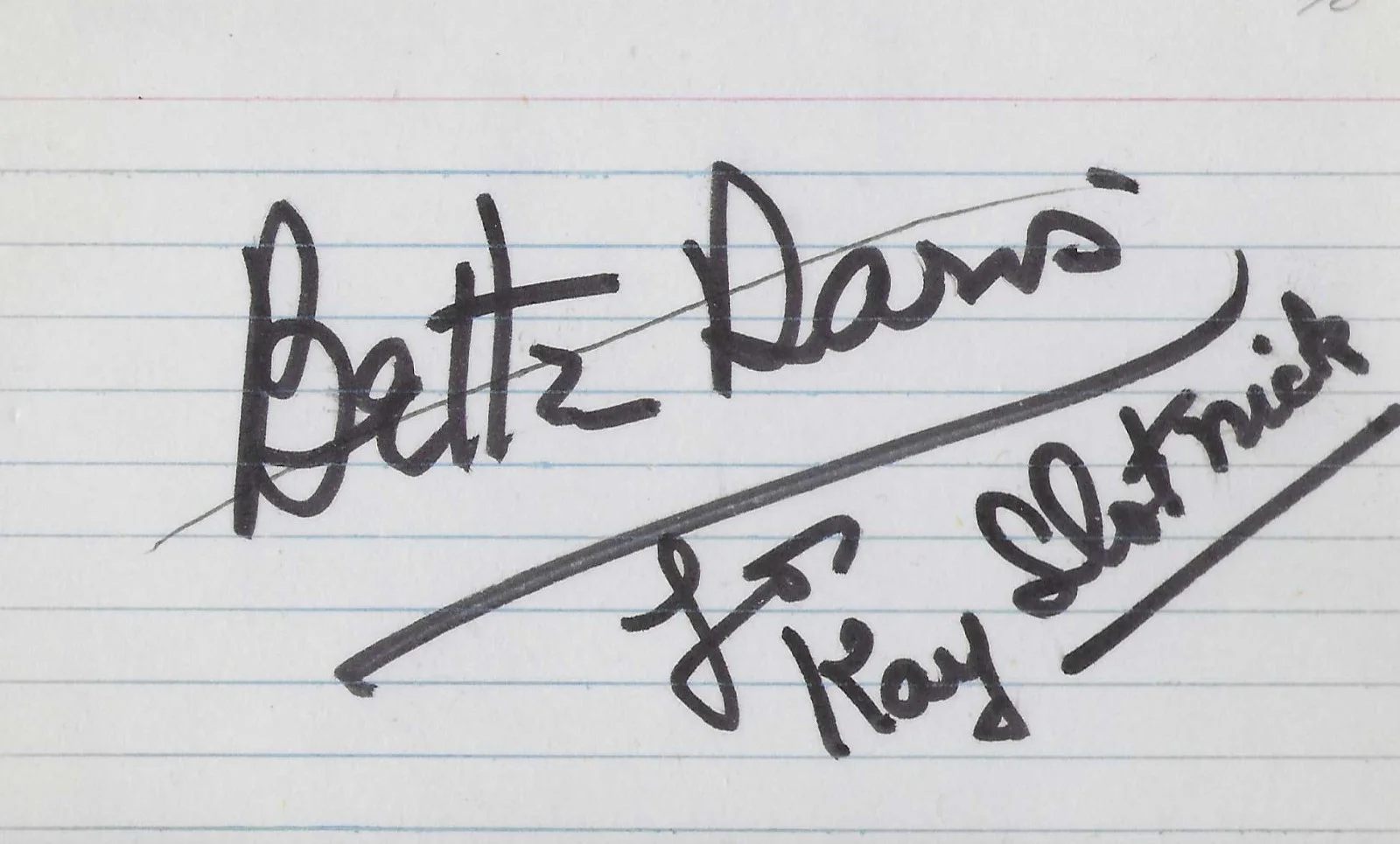 Bette Davis — Bette Davis Signed Card with 8x10 Photo OF HUMAN BONDAGE, All About Eve COA, изображение 3