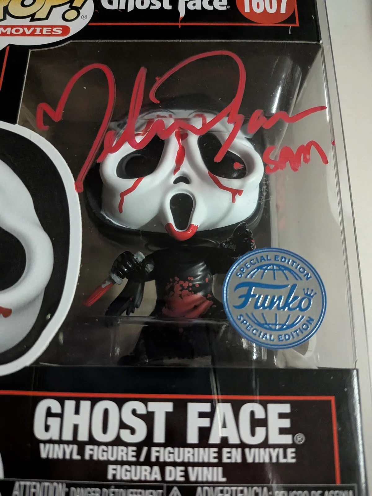 MELISSA BARRERA Signed Scream FUNKO POP Figure Bloddy Ghostface Sam JSA COA, image 2