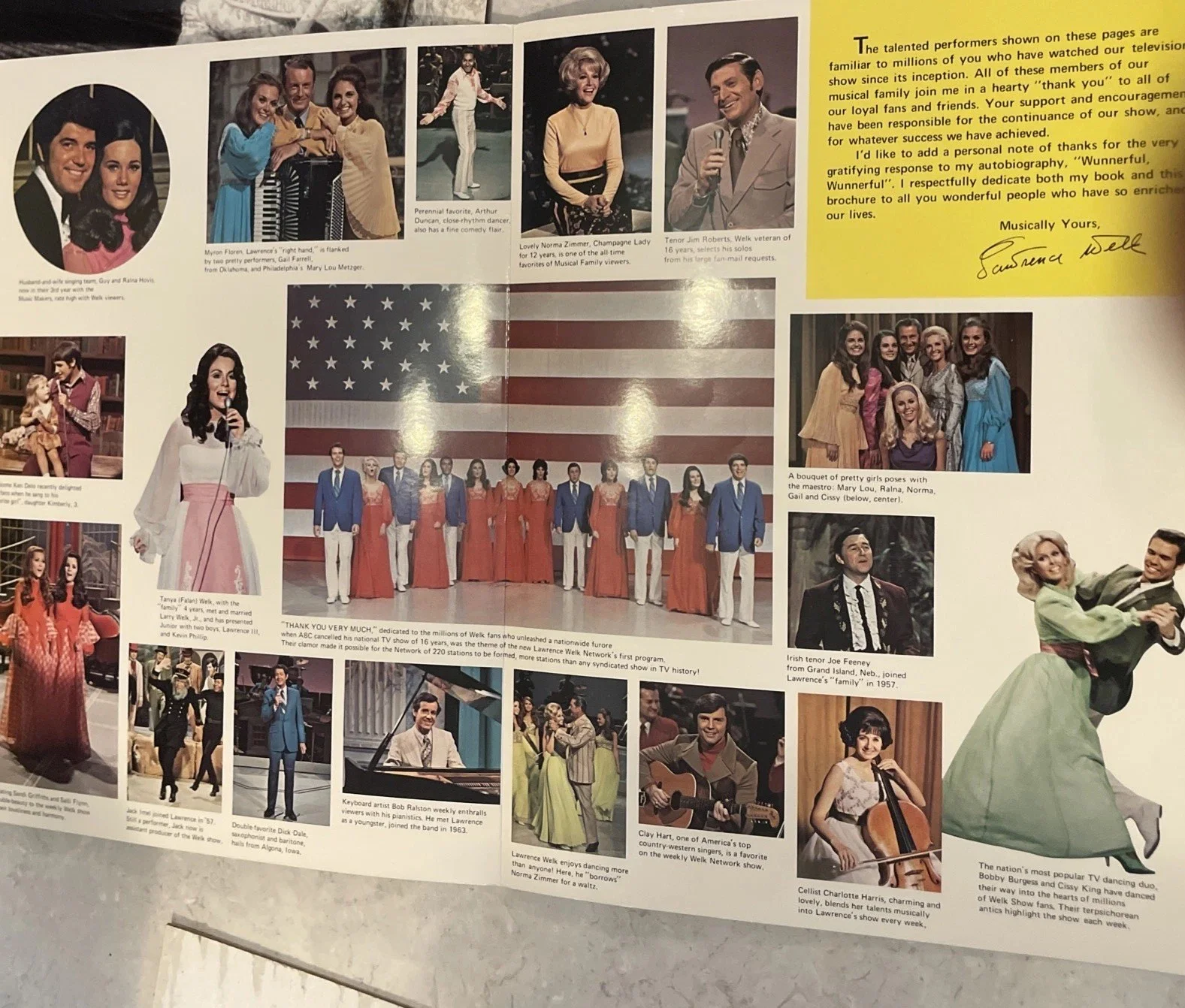 Lawrence Welk — Lawrence Welk Full Color Large Fold-Out Promotional Brochure 9 x 12, image 3