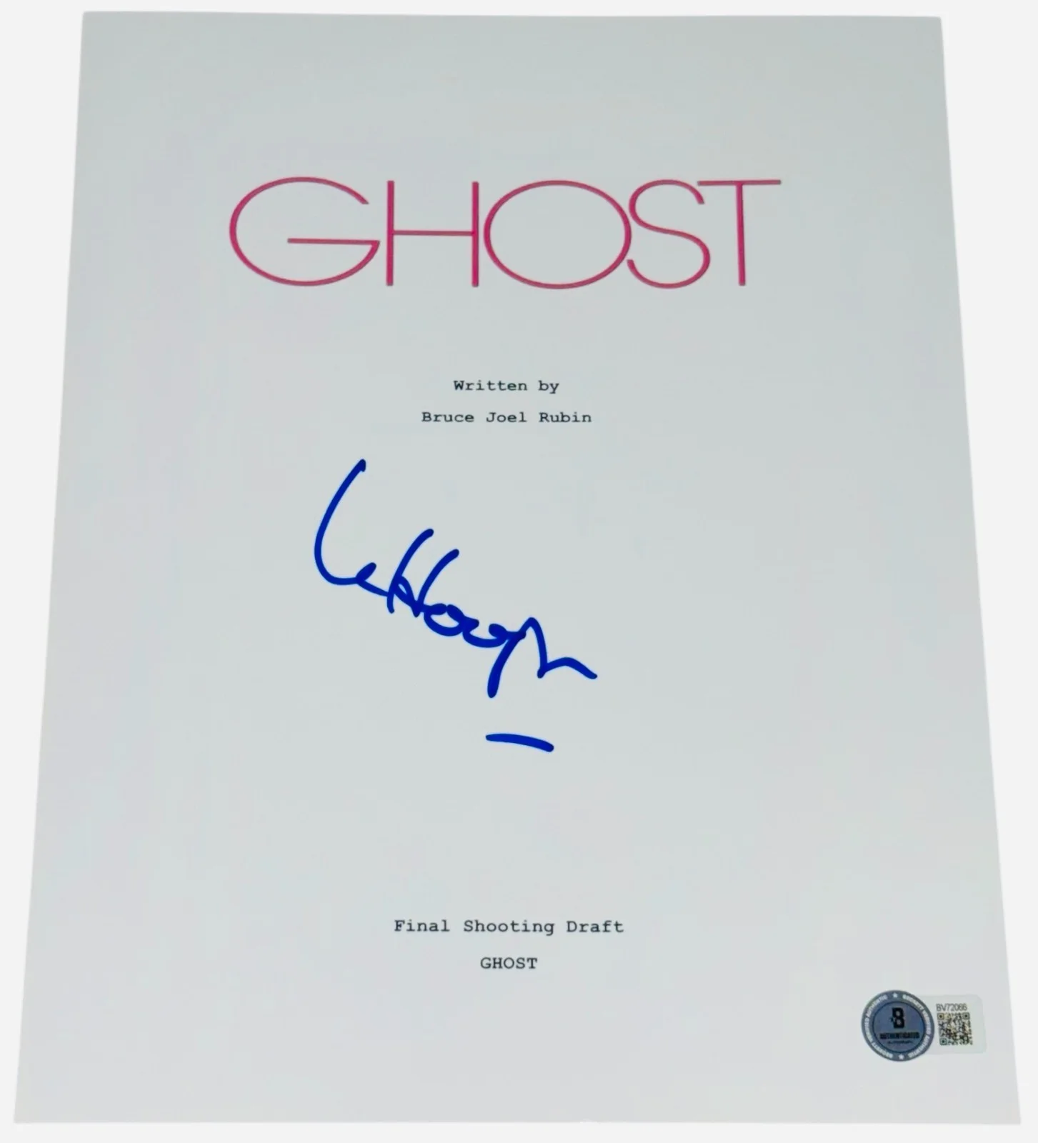 Whoopi Goldberg — Whoopi Goldberg Signed Autograph Ghost Full Movie Script Screenplay Beckett BAS