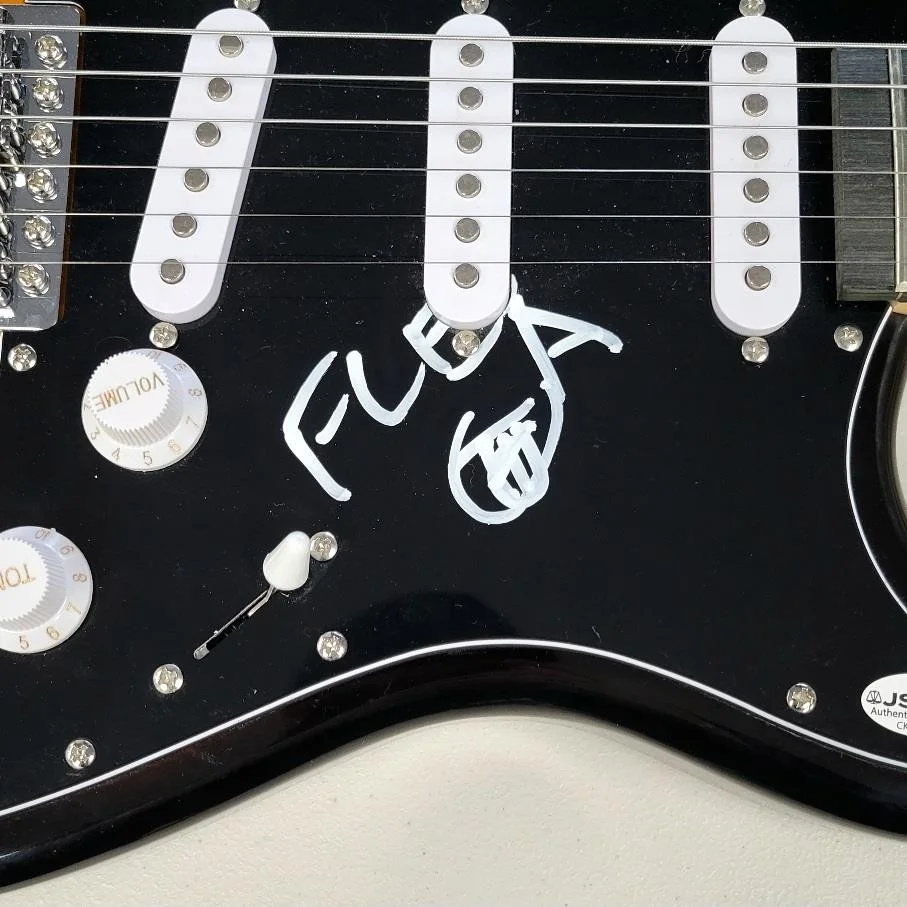 Flea signed Full Size Electric Guitar autograph Red Hot Chili Peppers ~ JSA COA, image 3
