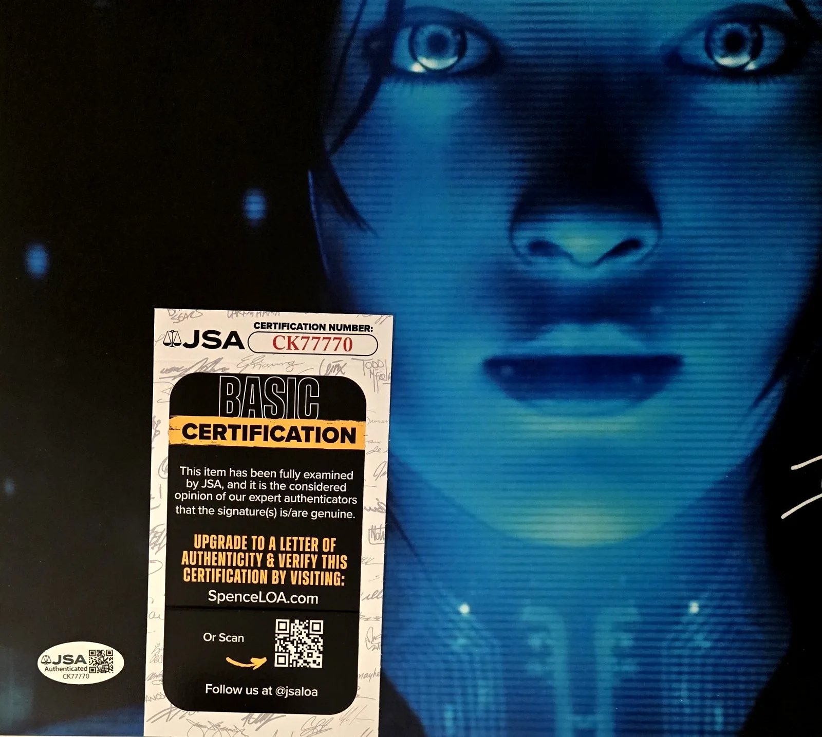 Jen Taylor — Jen Taylor Signed Photo Halo Cortana Autograph The Weapon XBox 11x14 JSA COA 770, изображение 2