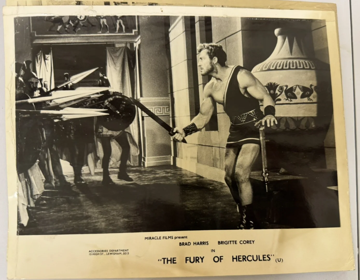 THE FURY OF HERCULES ORIGINAL LOBBY CARD x 13 GLADIATORS, изображение 3
