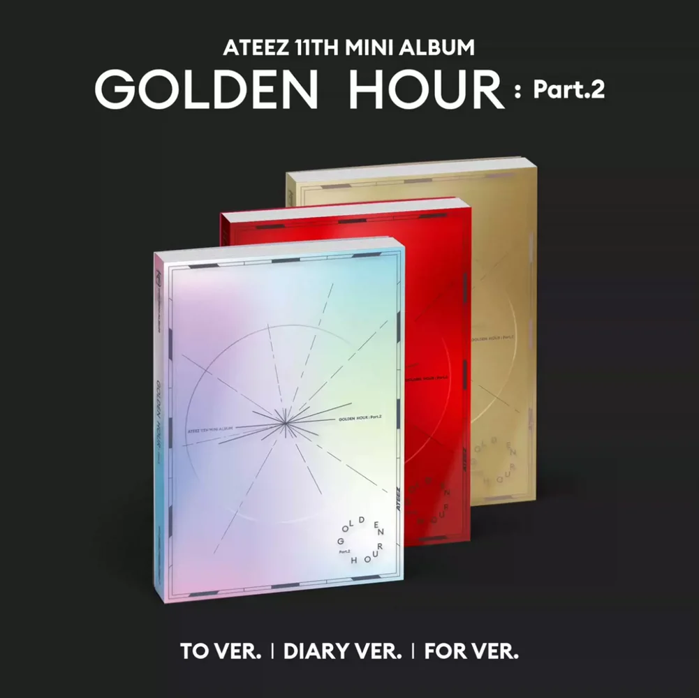 ATEEZ Mini 11TH ALBUM GOLDEN HOUR PART.2 CD Autographed K-POP 2024, image 2