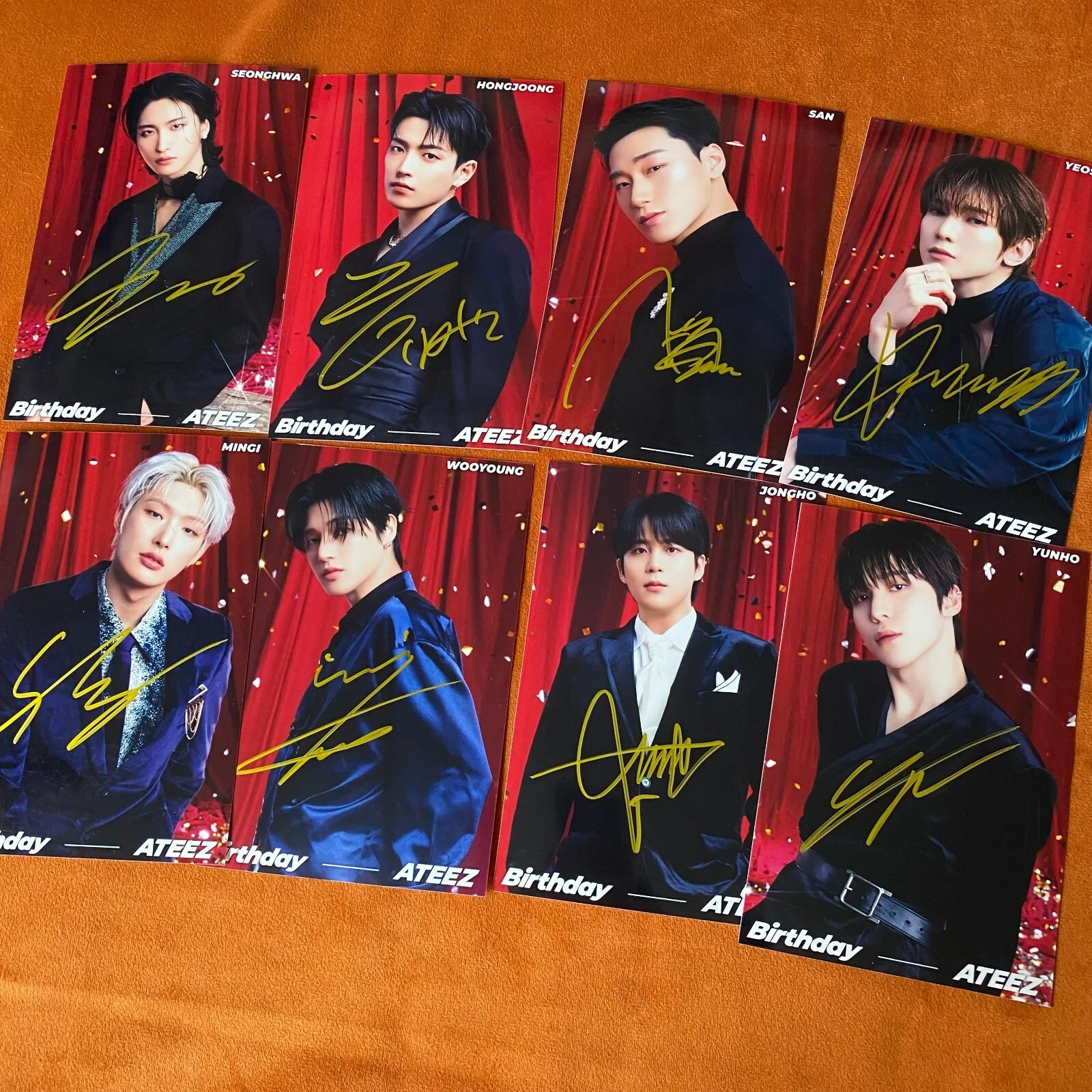 SALE ATEEZ ateez Autographed Signed Photo for Birthday 4*6 K-POP Collection 2024, изображение 2