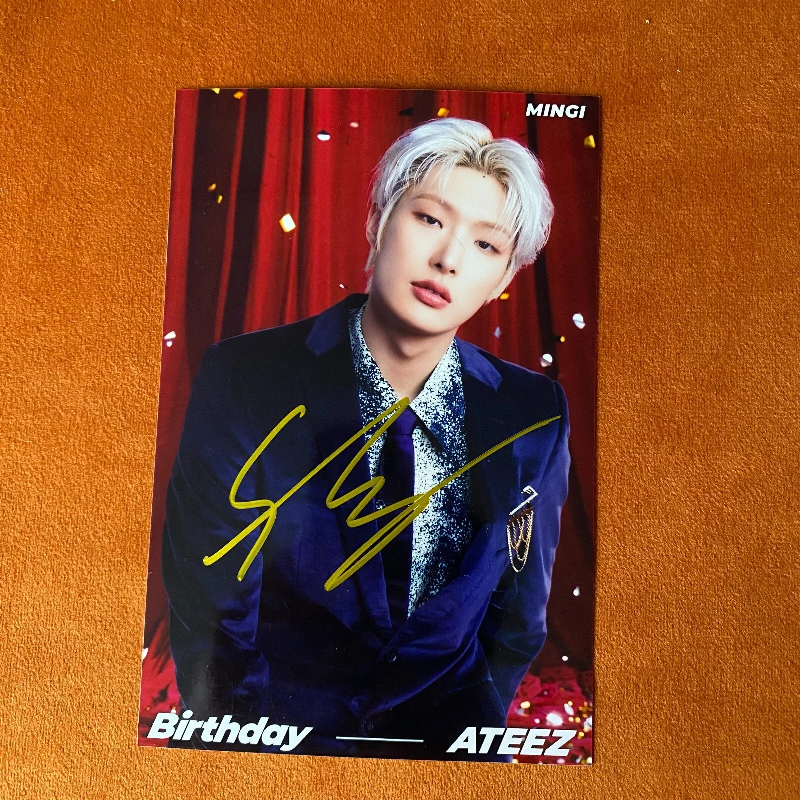 SALE ATEEZ ateez Autographed Signed Photo for Birthday 4*6 K-POP Collection 2024, изображение 3