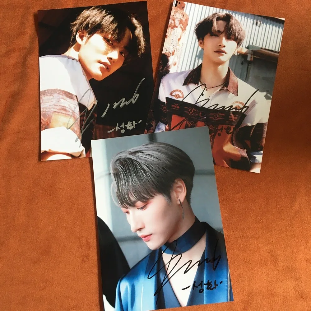 ATEEZ ateez Seonghwa Autographed Signed Photo 5*7 K-POP Collection Gifts 2024, image 2