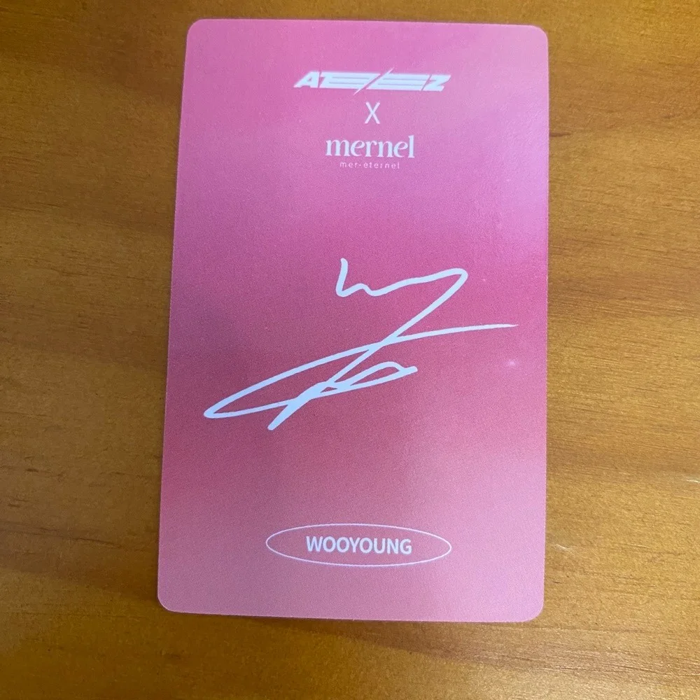ATEEZ Wooyoung Autographed Signed Photo Card Official K-POP Collection 2025A, image 2