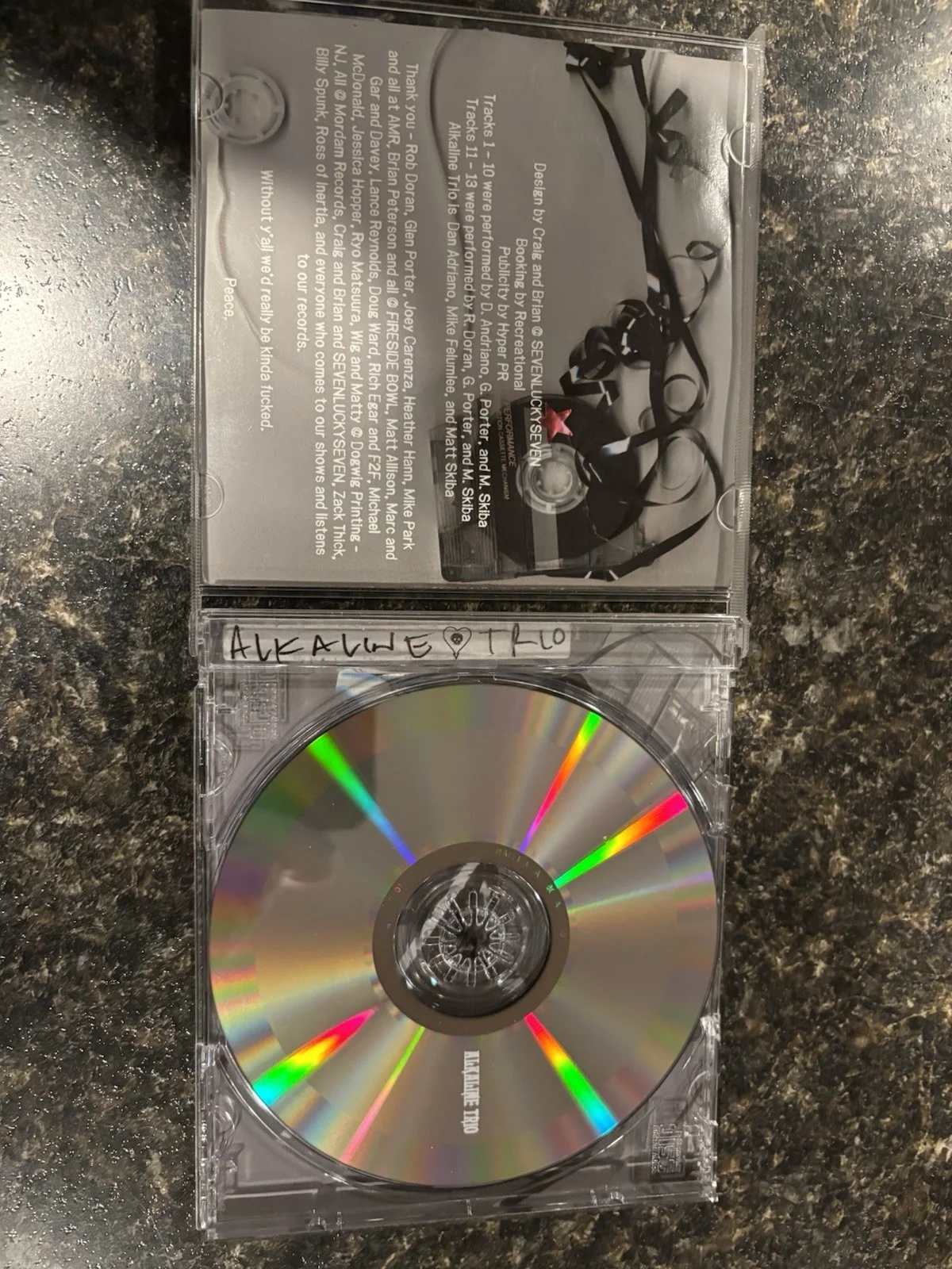 Alkaline Trio Autographed Album CD Sleeve Self Titled, изображение 3
