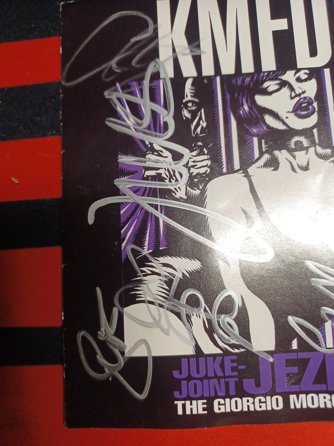 KMFDM Juke-Joint Jezebel CD, 1995 Wax Trax, TVT Records Autographed One Of A Kin, изображение 5