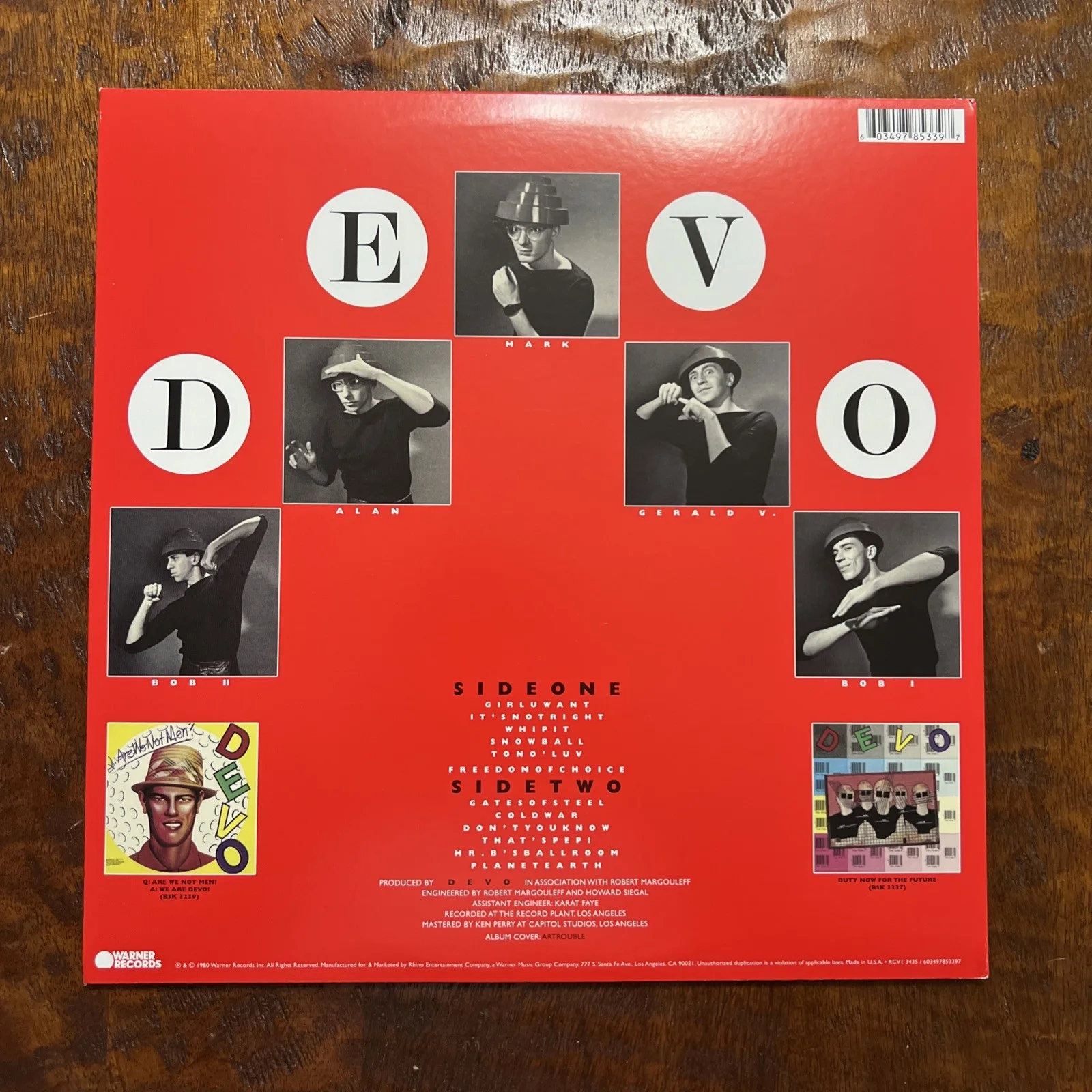 Mark Mothersbaugh Signed DEVO Freedom Of Choice Vinyl Album JSA Coa Autographed, image 4