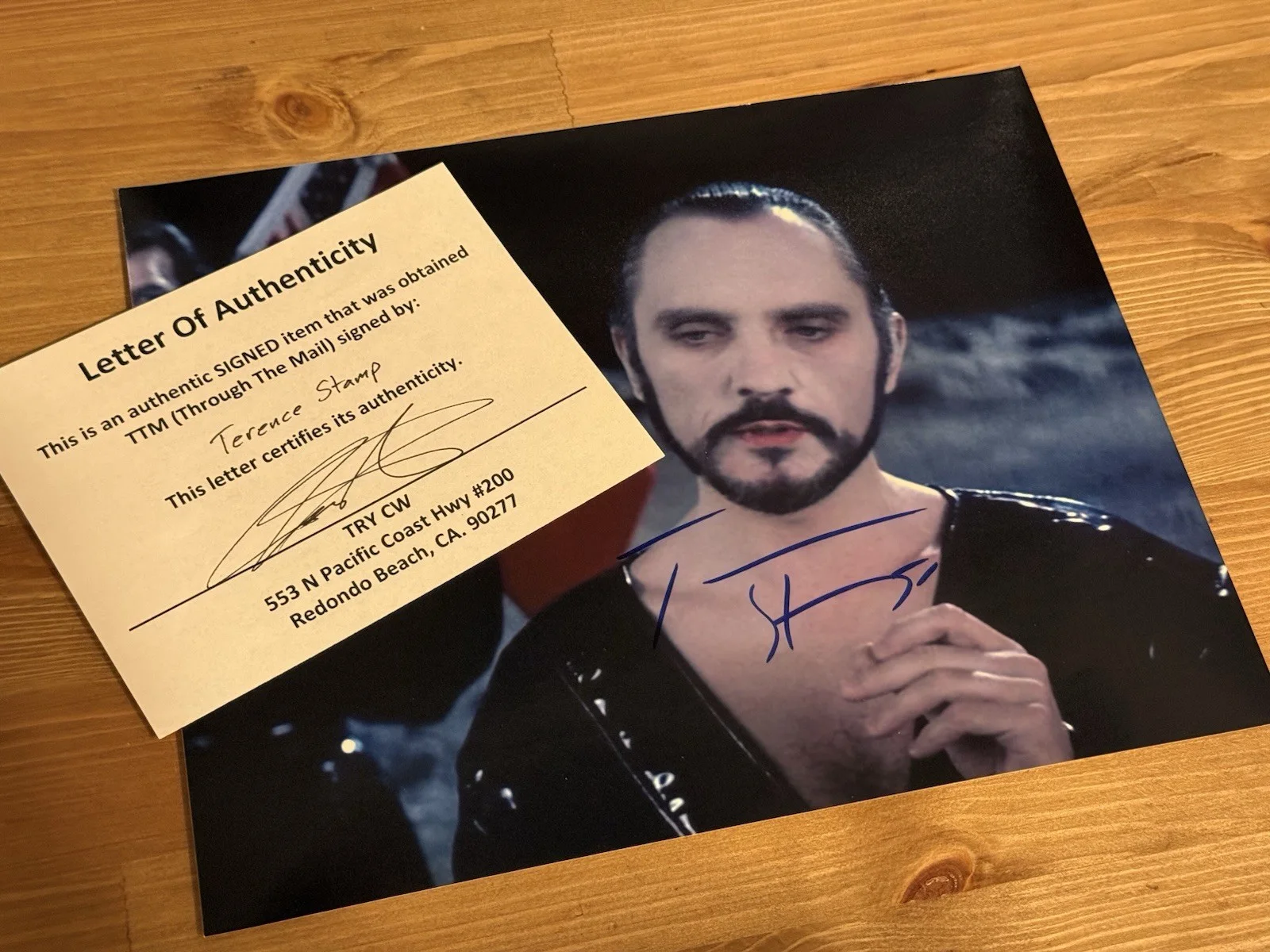 Terence Stamp Signed 8x10 General Zod Superman, image 3