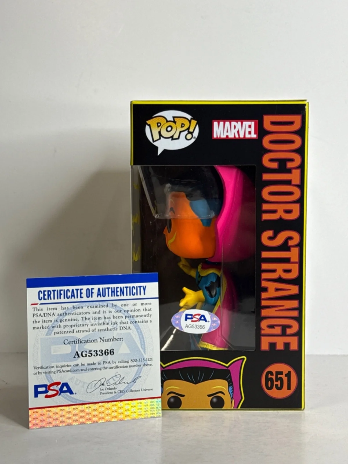 Jack Coleman — Jack Coleman Signed Marvel Doctor Stranger Funko #651 PSA AG53366, изображение 2