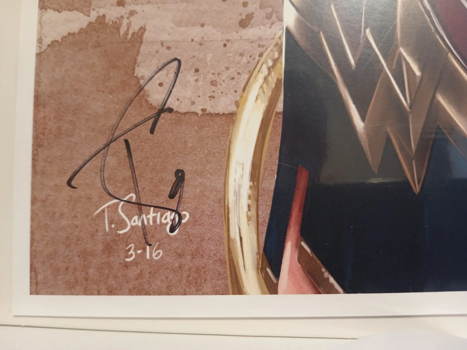 TONY SANTIAGO — TONY SANTIAGO-DC Comics-WONDER WOMAN (Gal Gadot) 13x19 Signed Lithograph, image 2
