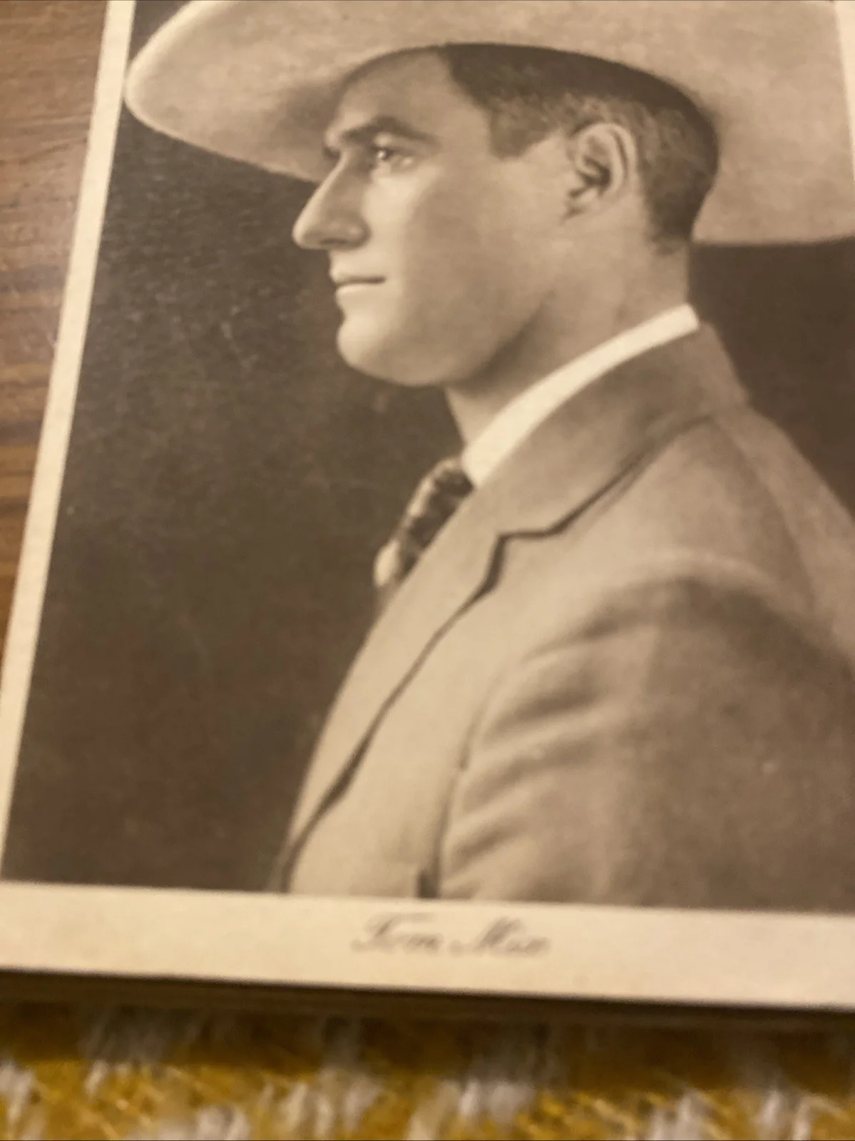 Tom Mix Hollywood Western Movie Star Portrait Fox Films Card, изображение 2