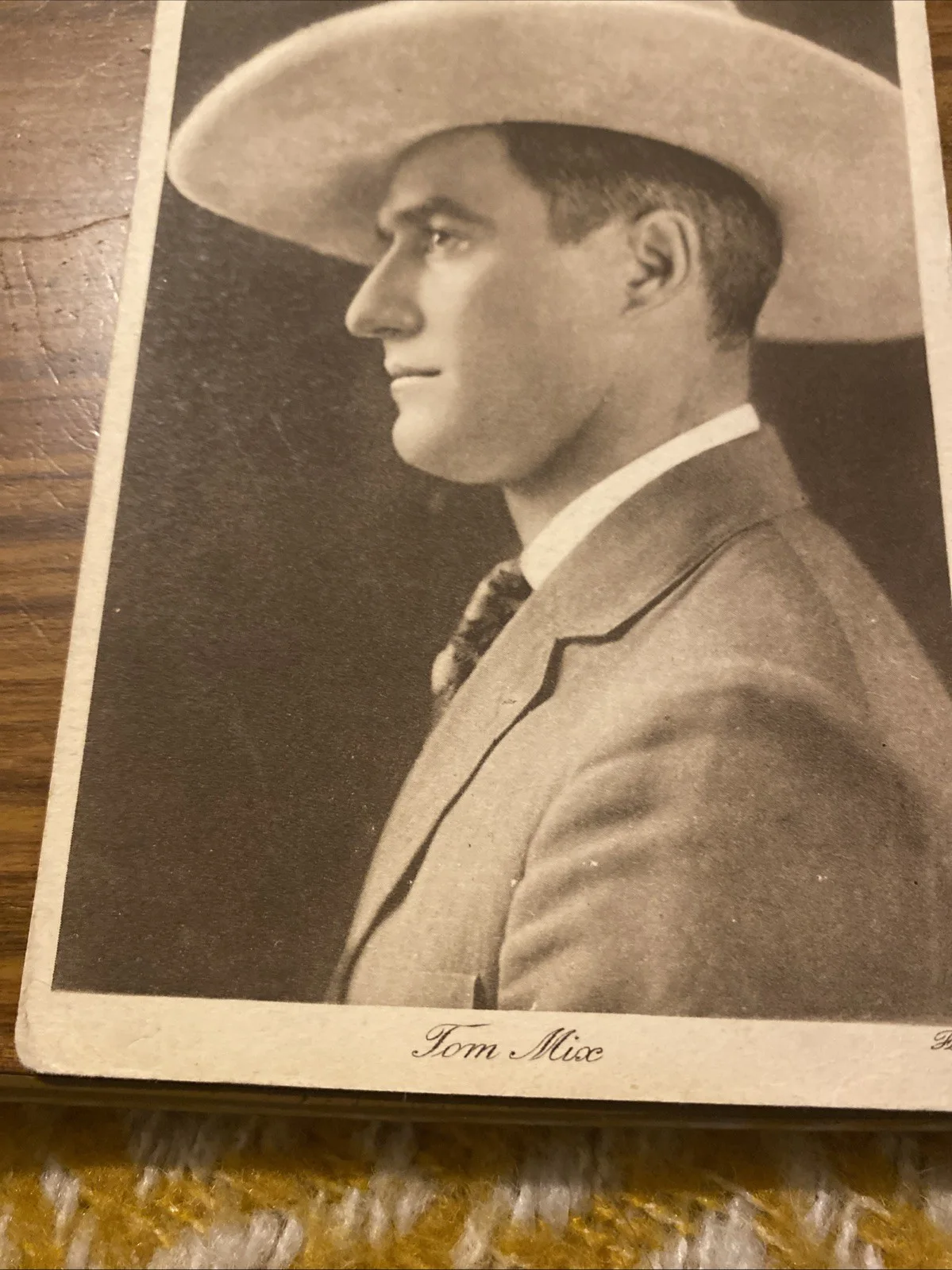Tom Mix Hollywood Western Movie Star Portrait Fox Films Card, изображение 3
