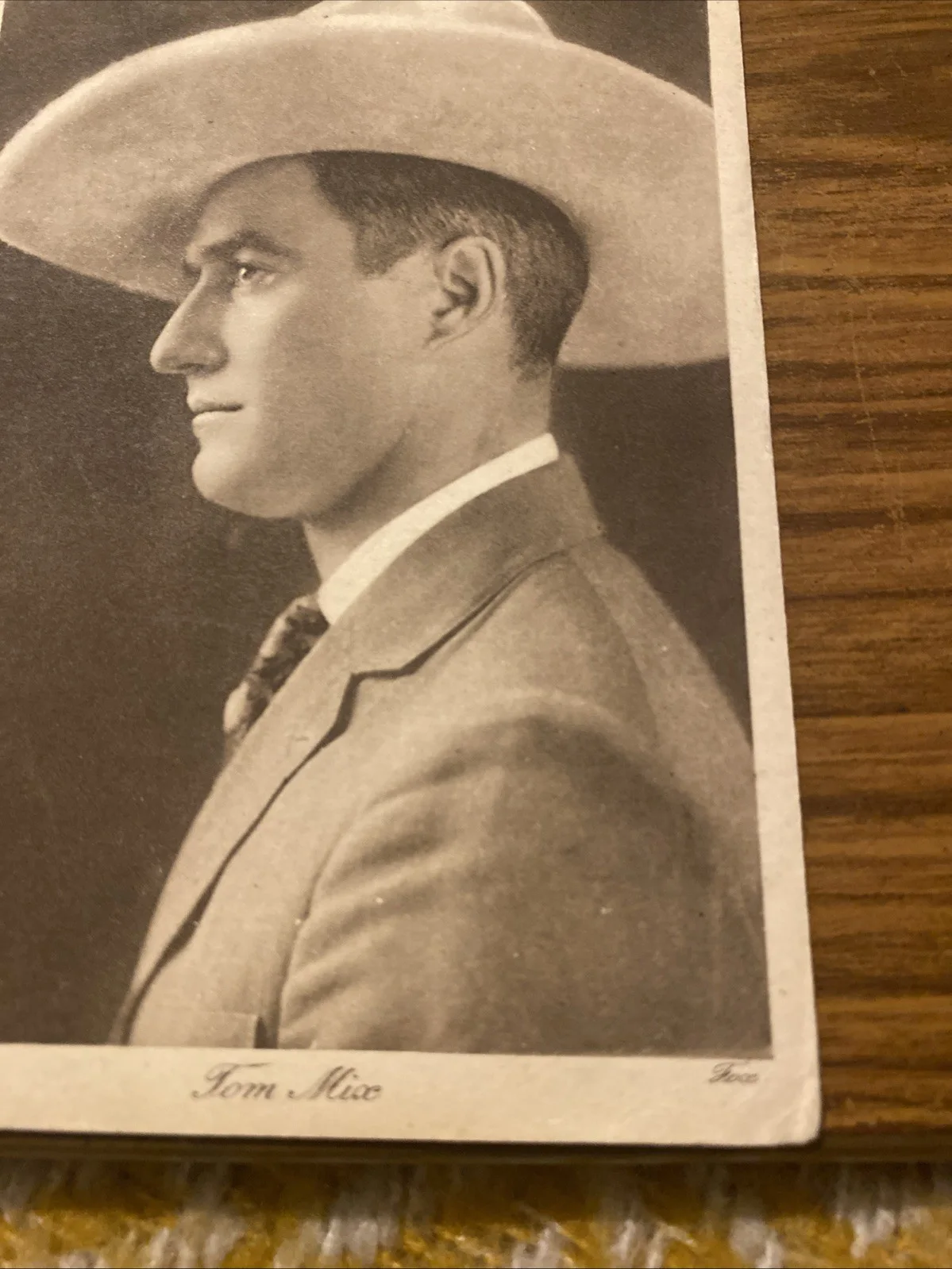 Tom Mix Hollywood Western Movie Star Portrait Fox Films Card, изображение 4