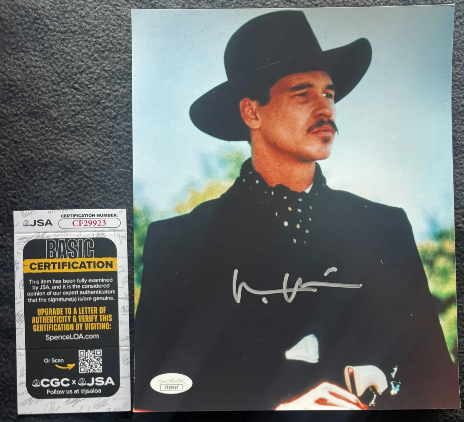 Val Kilmer — Val Kilmer Signed Tombstone 8x10 Autographed Photo Doc Holiday JSA COA