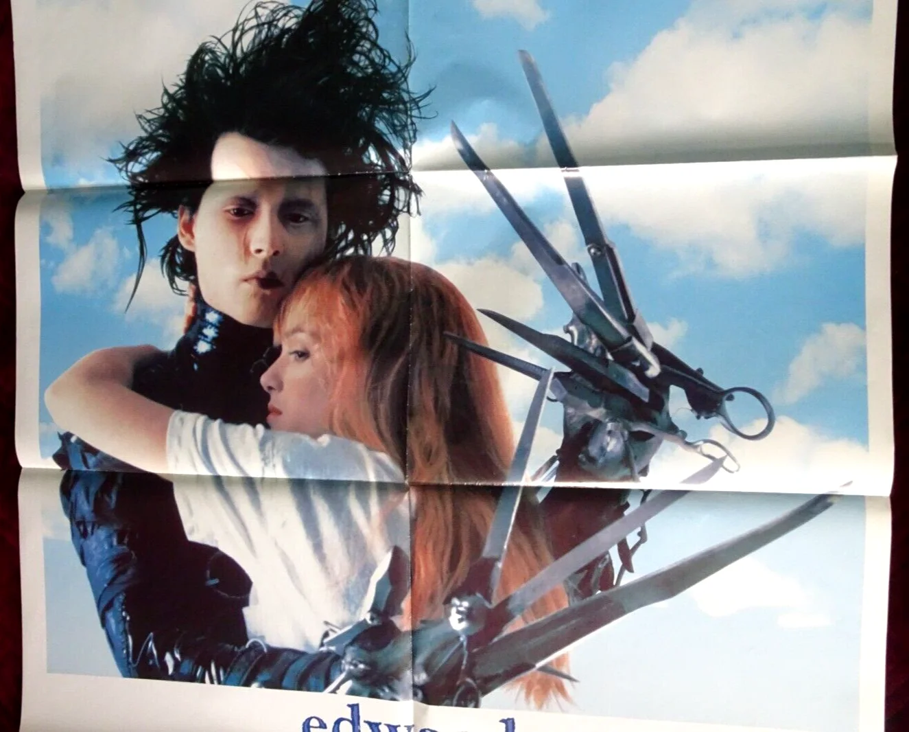 Edward Scissorhands Poster 1990 Original Italian Poster Huge Large Johnny Depp, изображение 2