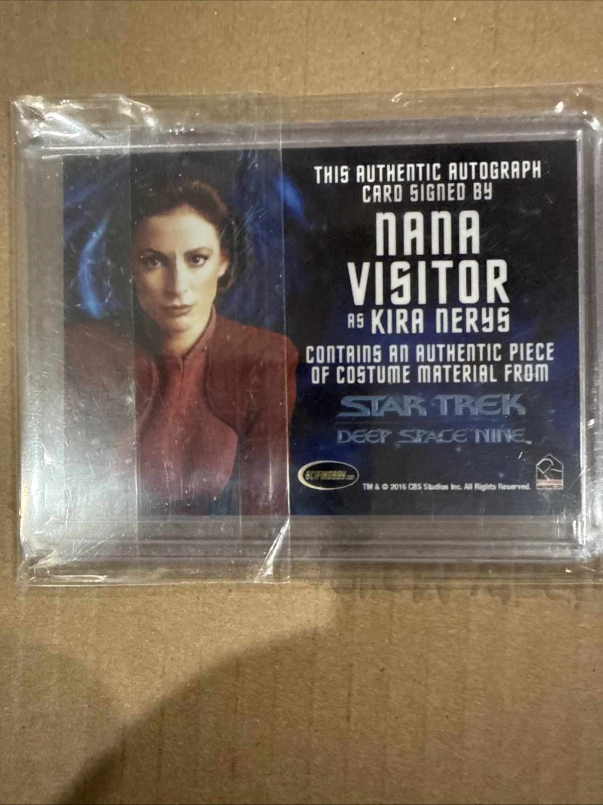 nana visitor signed Star Trek Deep Space Nine 9 Card With Clothing 2016 Rare, image 2