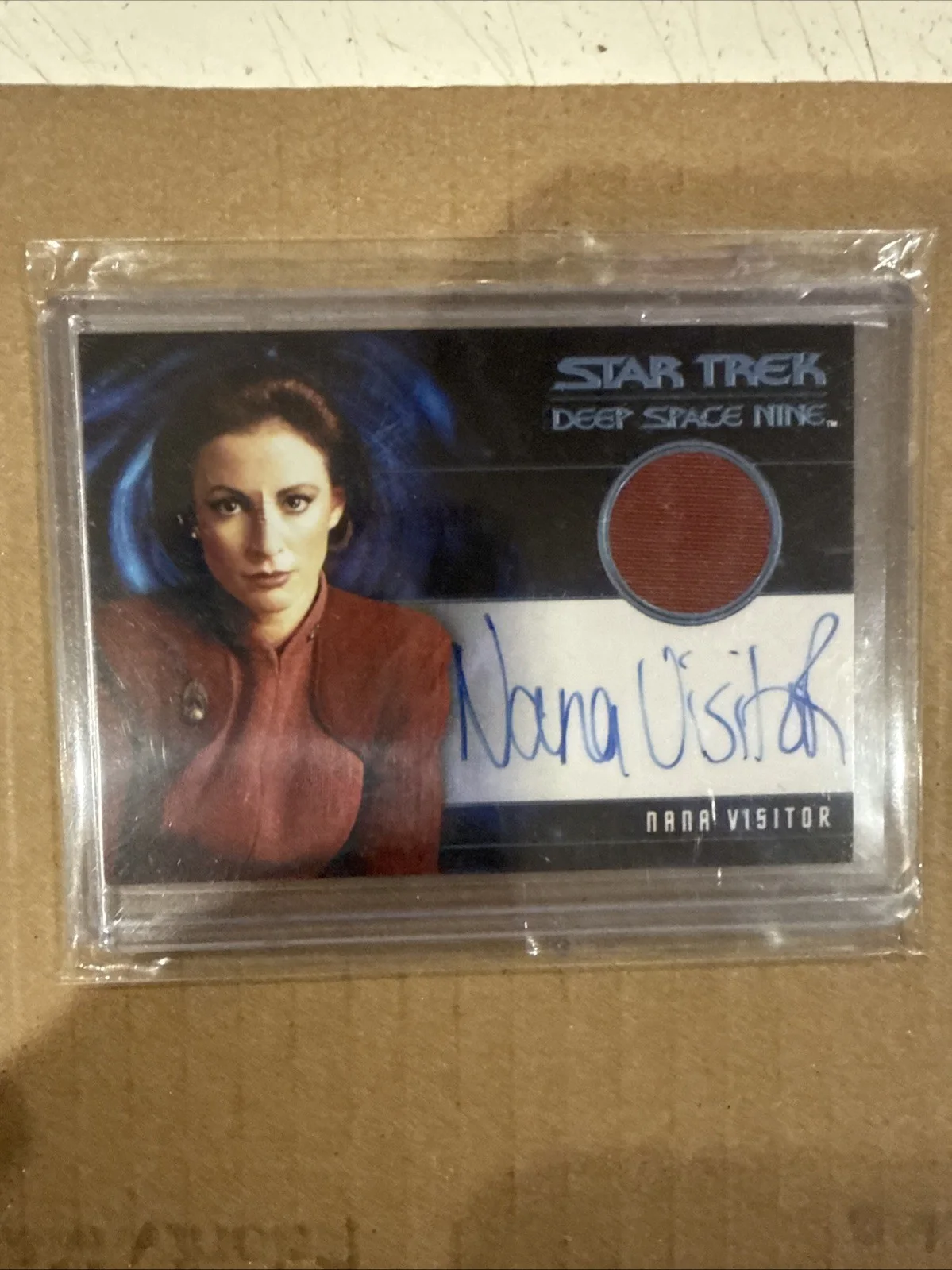 nana visitor signed Star Trek Deep Space Nine 9 Card With Clothing 2016 Rare, image 3