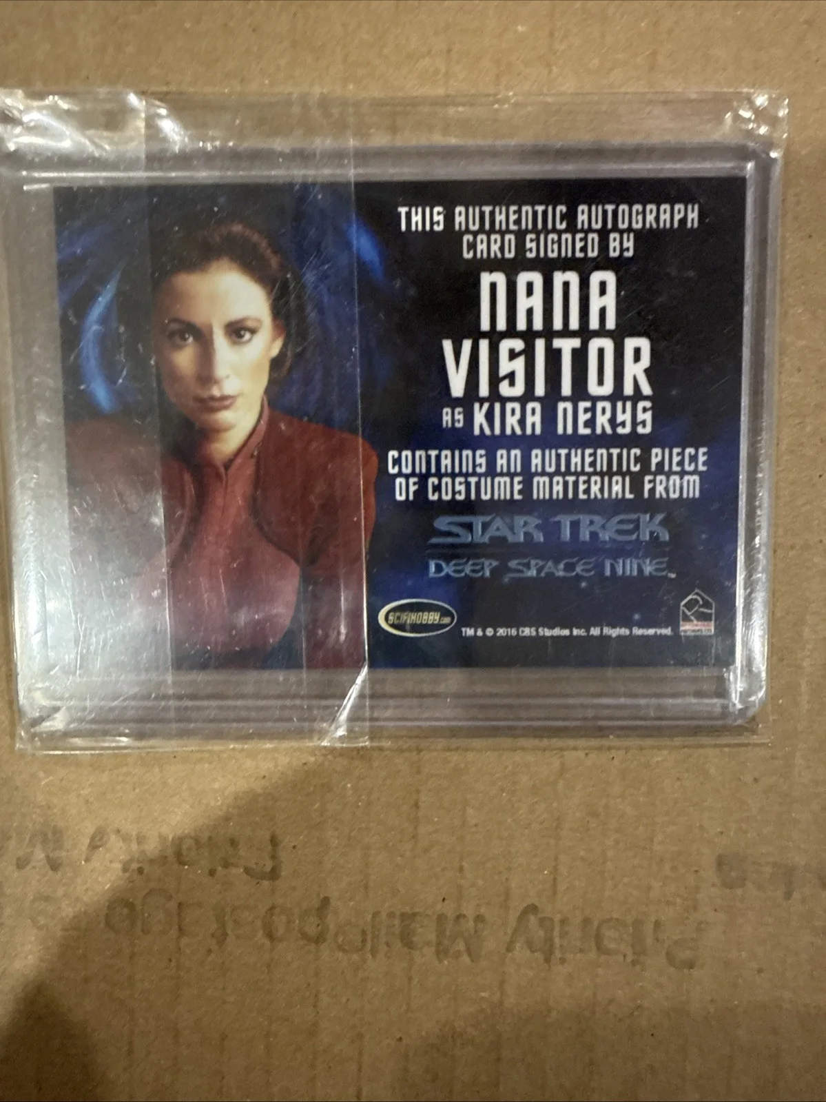 nana visitor signed Star Trek Deep Space Nine 9 Card With Clothing 2016 Rare, image 4