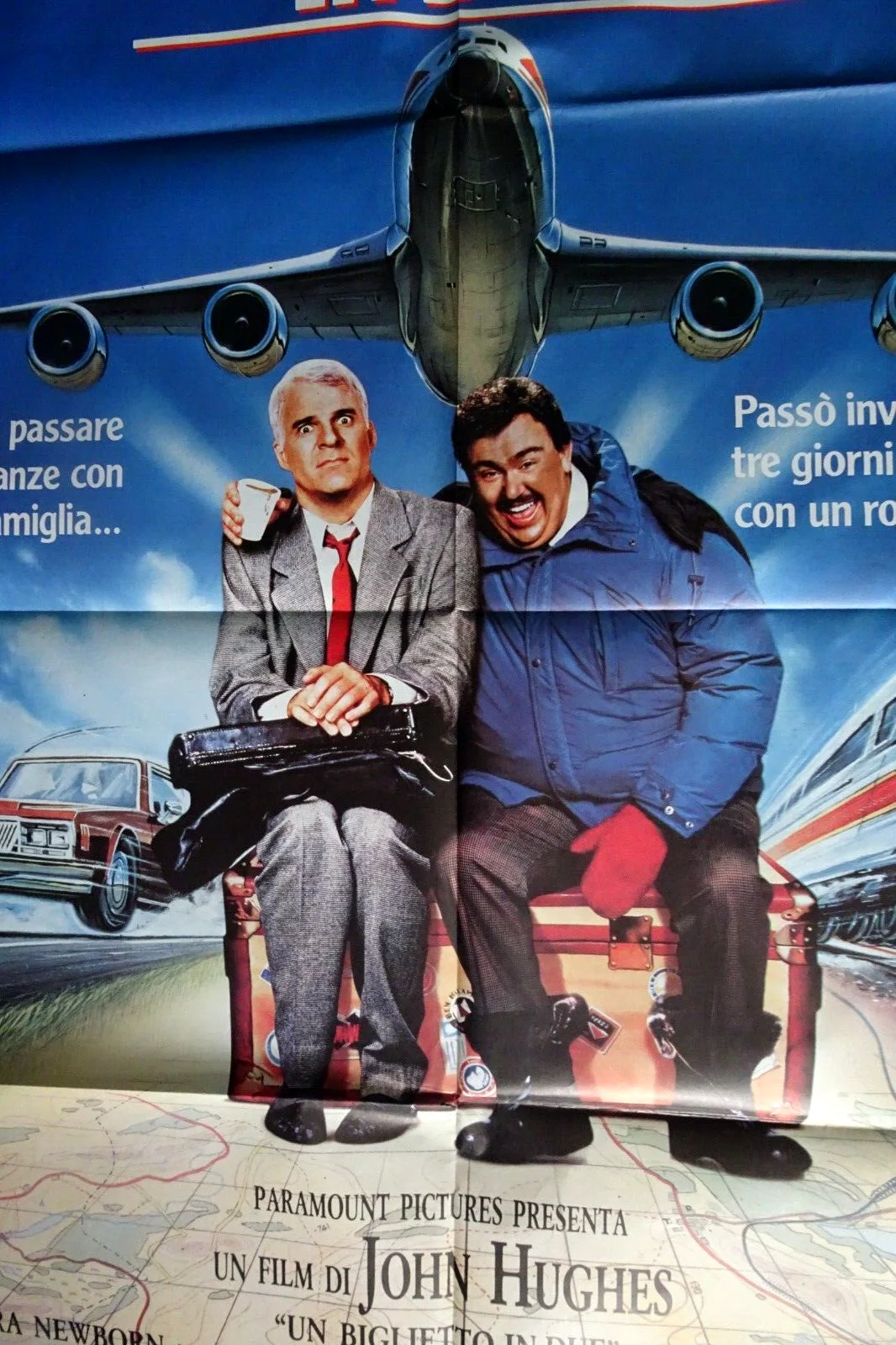 Planes Trains and Automobiles Poster 1987 Original Italian Huge Lrg John Hughes, изображение 2