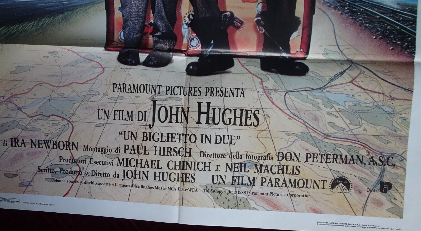 Planes Trains and Automobiles Poster 1987 Original Italian Huge Lrg John Hughes, изображение 5