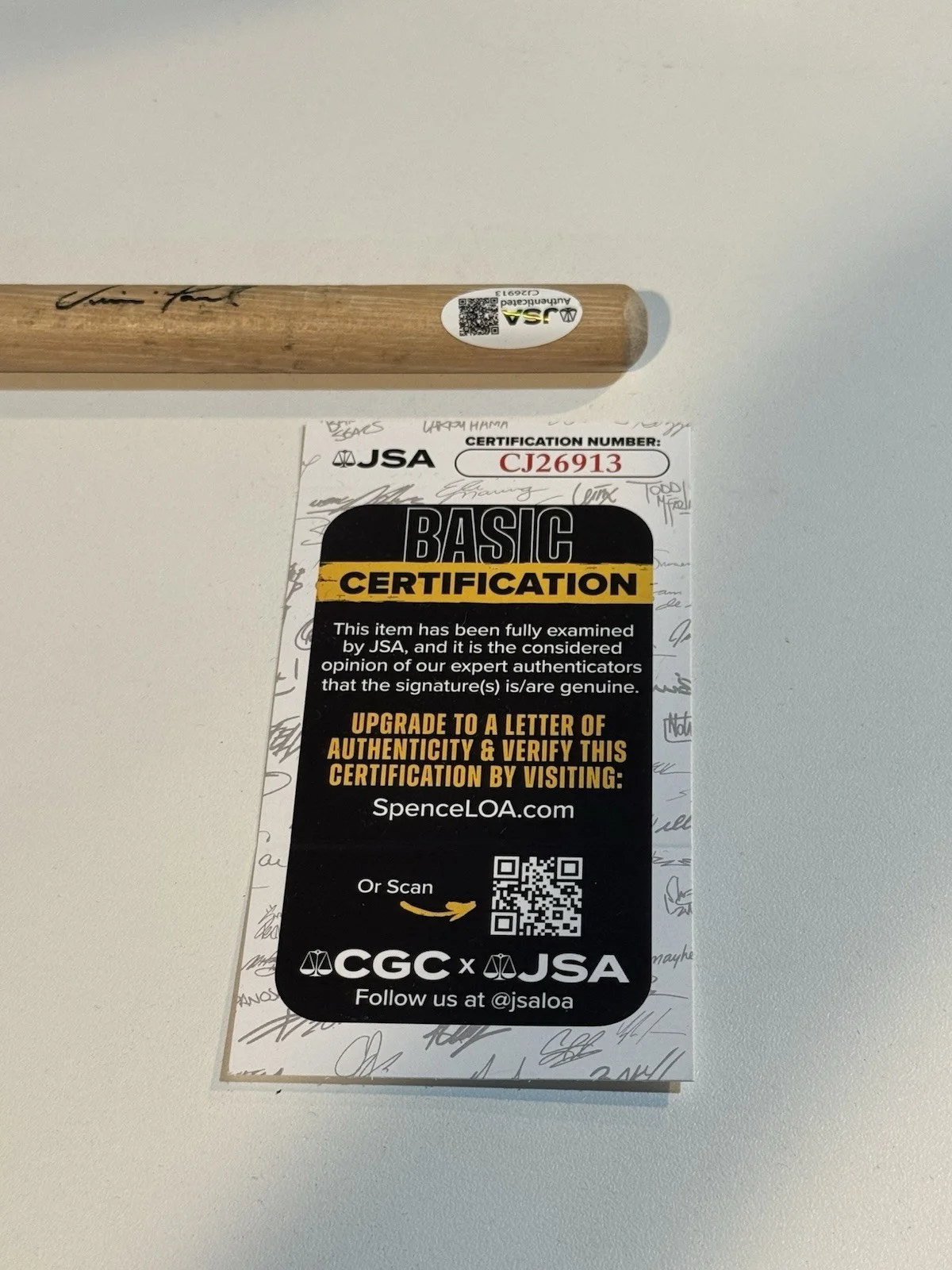 Pantera Vinnie Paul Autographed Concert Used Signature Drum Stick JSA, изображение 3