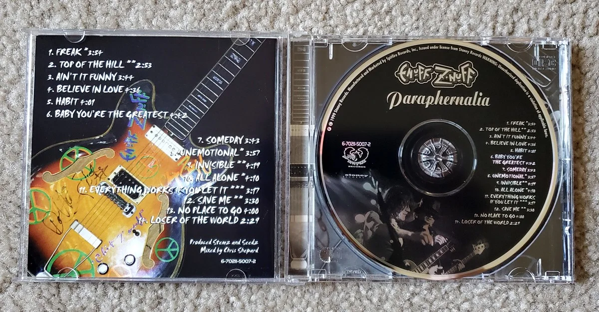 Enuff Z Nuff Autographed Paraphernalia CD – Chip Z Nuff, image 3