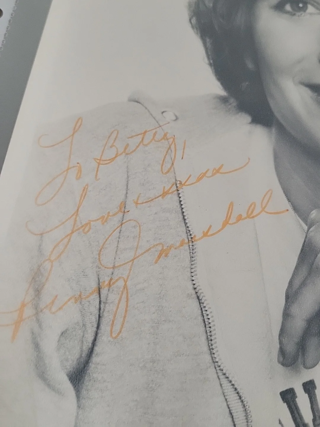Penny Marshal — Penny Marshall Autographed Signed 8x10 Photo Black and white. Signed To Betty, image 4