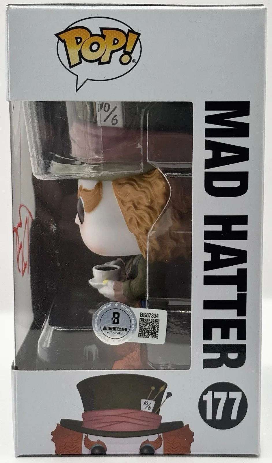 Johnny Depp — Johnny Depp Signed Autographed Mad Hatter Alice In Wonderland Funko Pop BAS, image 2