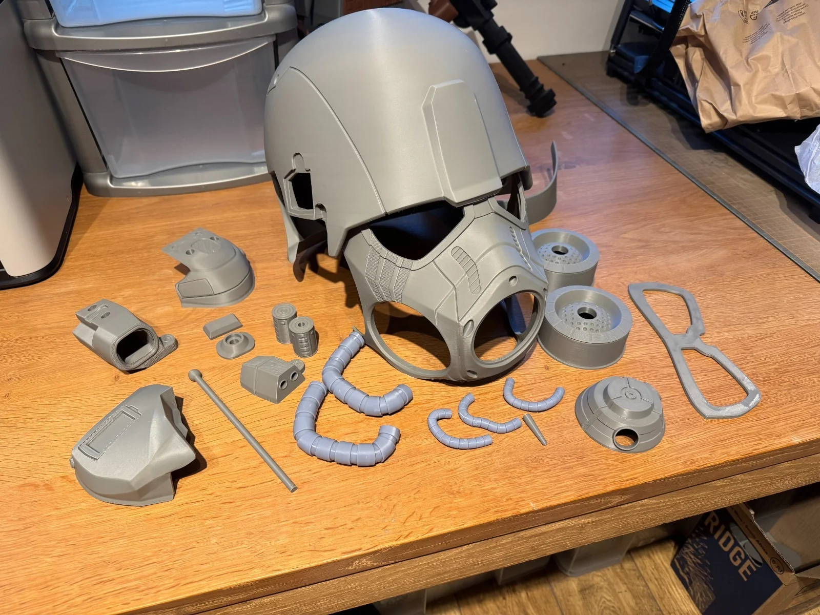 The Fallout NCR Power Armor Helmet 3D printed raw, image 4
