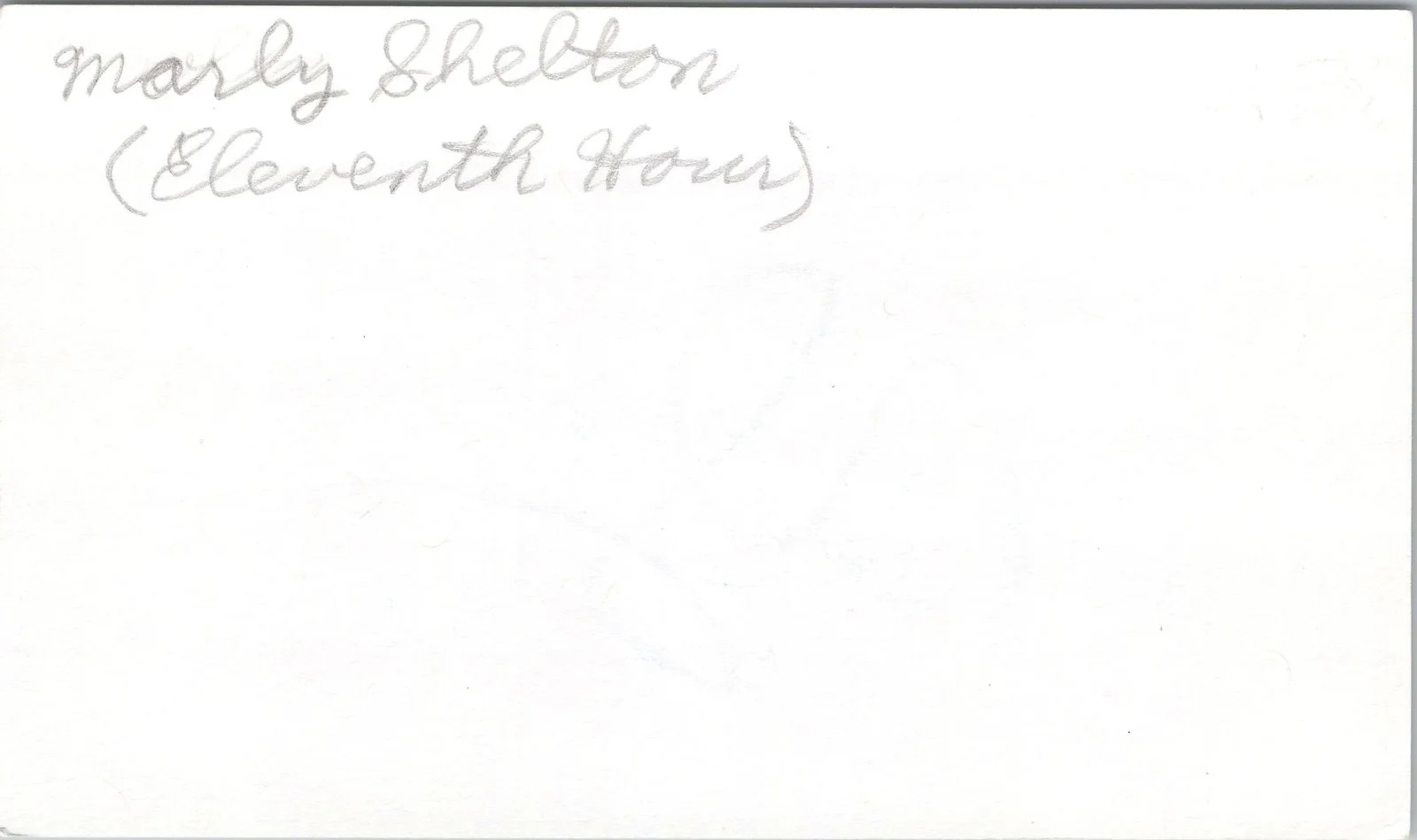 Marley Shelton — Marley Shelton Signed 3x5 Index Card Eleventh Hour Autographed, image 2