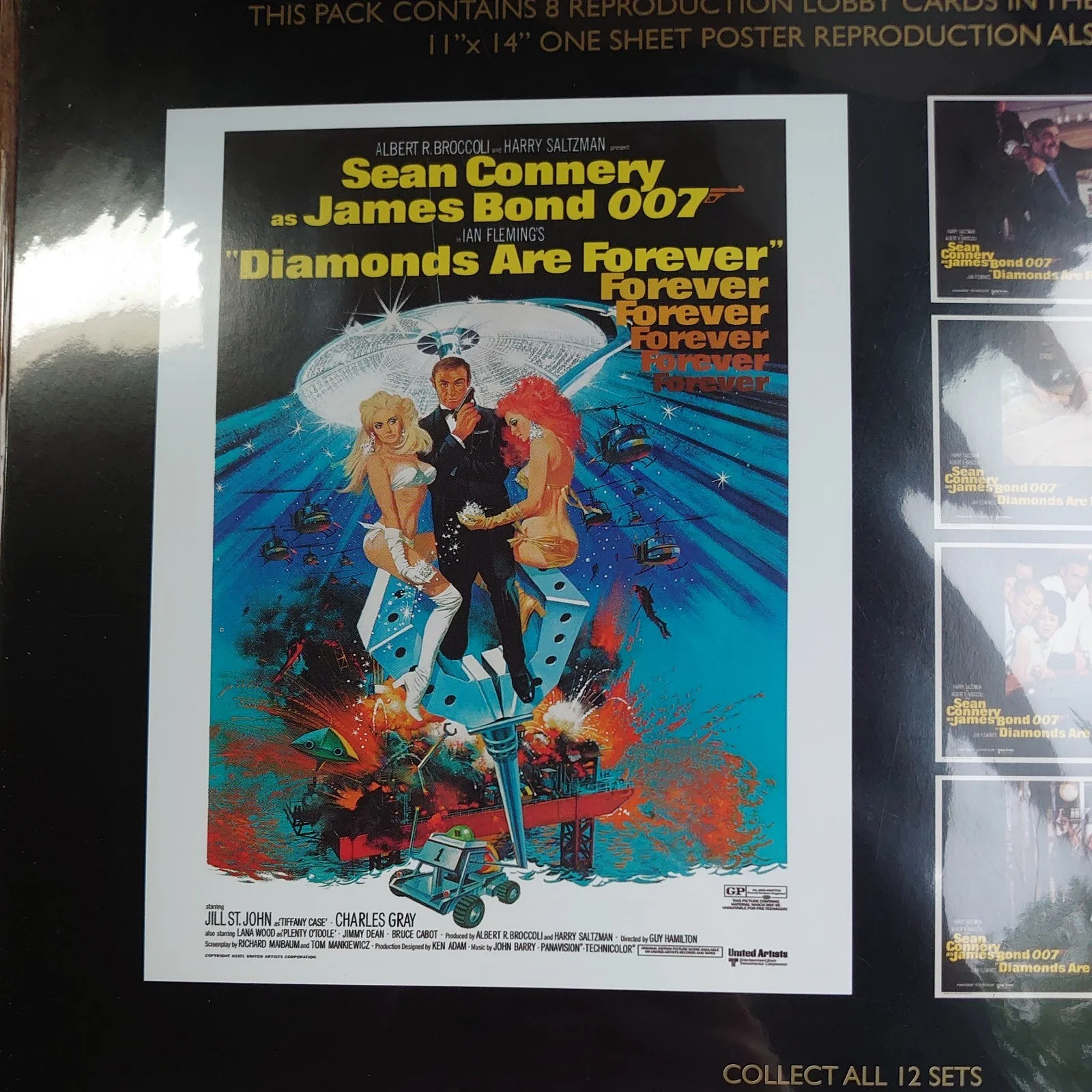 James Bond Diamonds Are Forever Lobby Cards And Poster New Excellent Condition, изображение 4