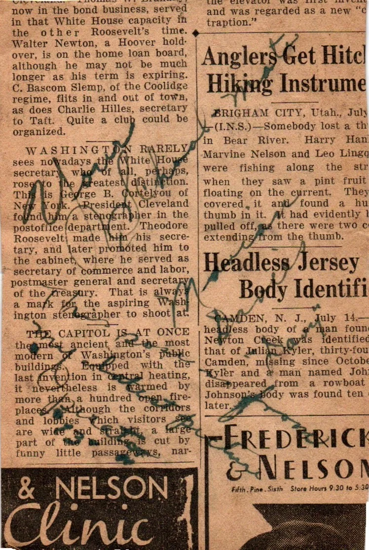 Marion Davies — Marion Davies Dual Signed Newspaper Clipping 2 Signatures Little Old New York, изображение 2