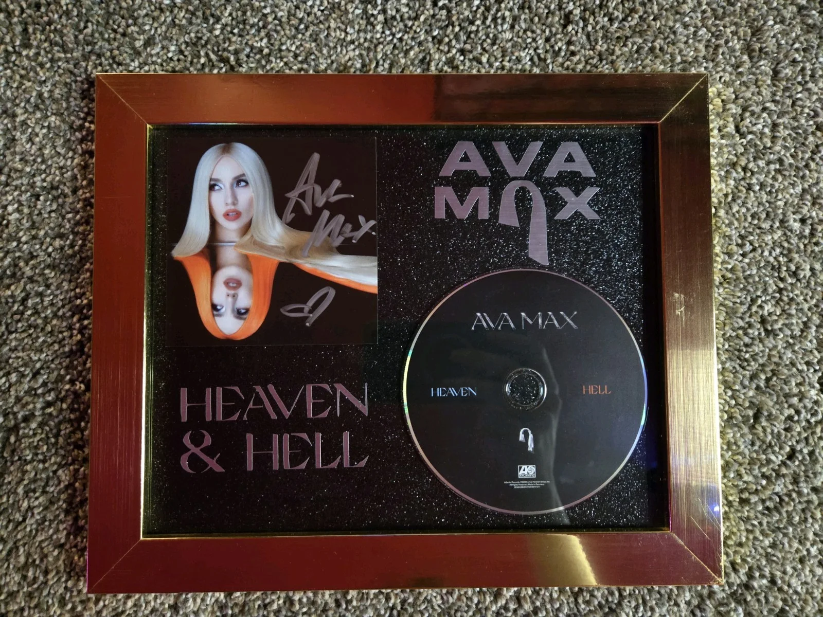 AVA MAX SIGNED FRAMED "HEAVEN & HELL" CD AUTOGRAPHED, image 2