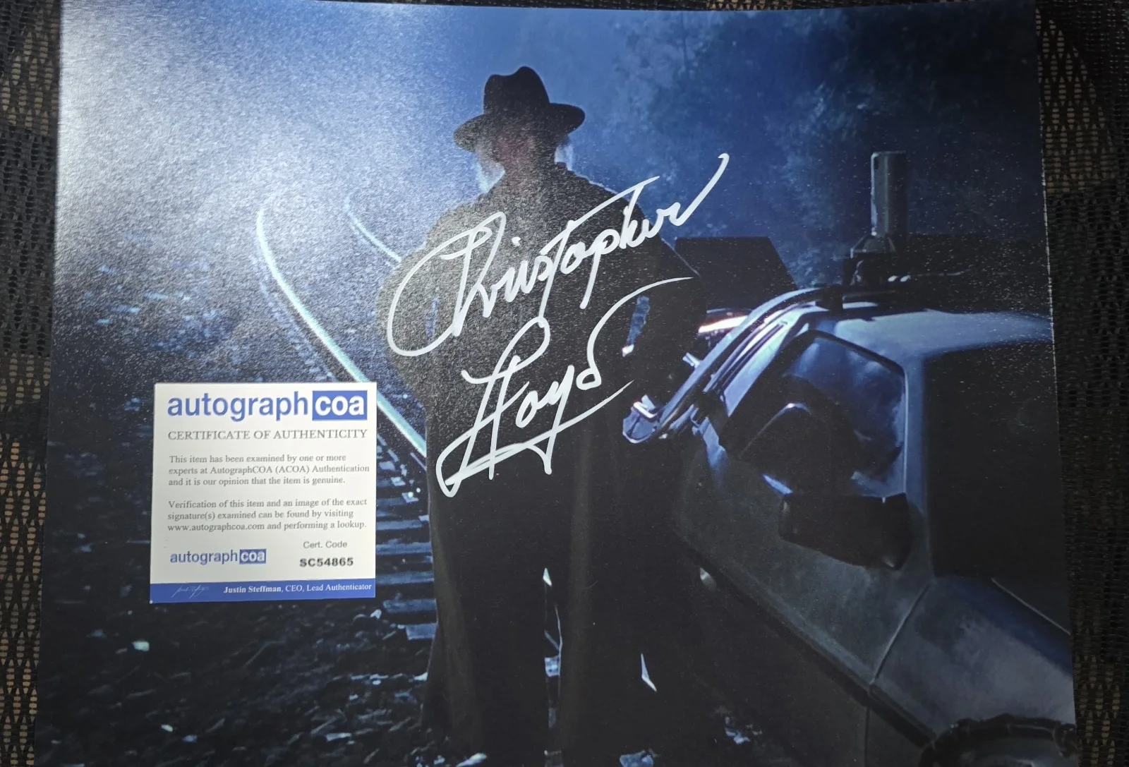 Christopher lloyd — Christopher Lloyd Signed Back to the Future III 11x14 Photo ACOA COA, изображение 2