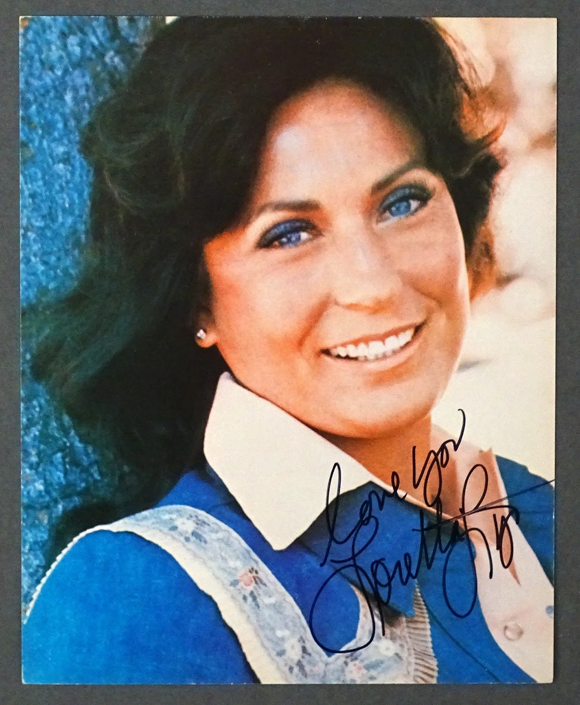 ORIGINAL 1980's Vintage LORETTA LYNN Publicity Photo SIGNED AUTOGRAPH w/ PSA COA, image 4