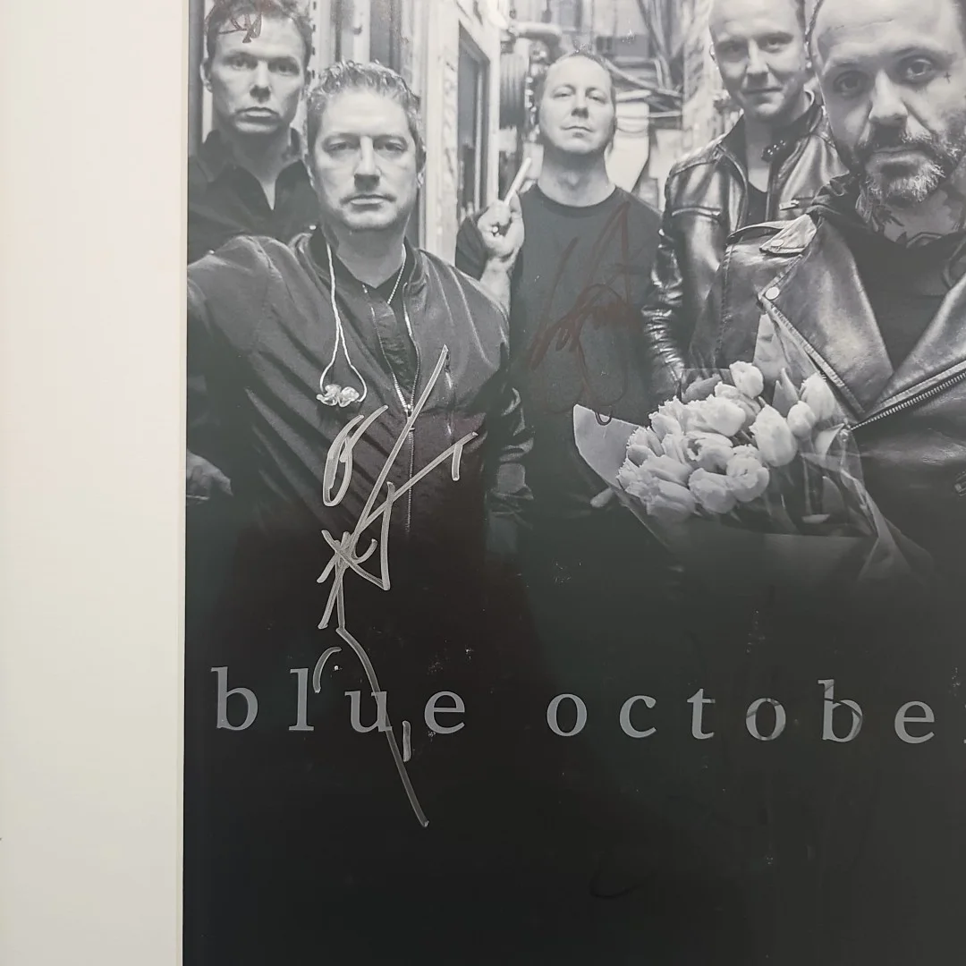RARE - Blue October UNKNOWN TOUR POSTER SIGNED AUTOGRAPHED & FRAMED. See Pictur, изображение 3
