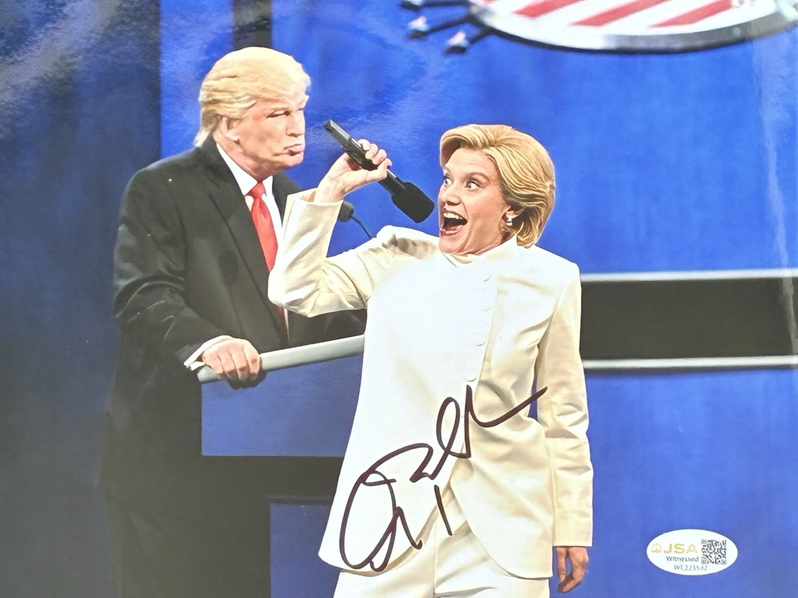 Alec Baldwin — ALEC BALDWIN SIGNED 8X10 PRESIDENT DONALD TRUMP SNL KATE McKINNON HILLARY JSA, изображение 2